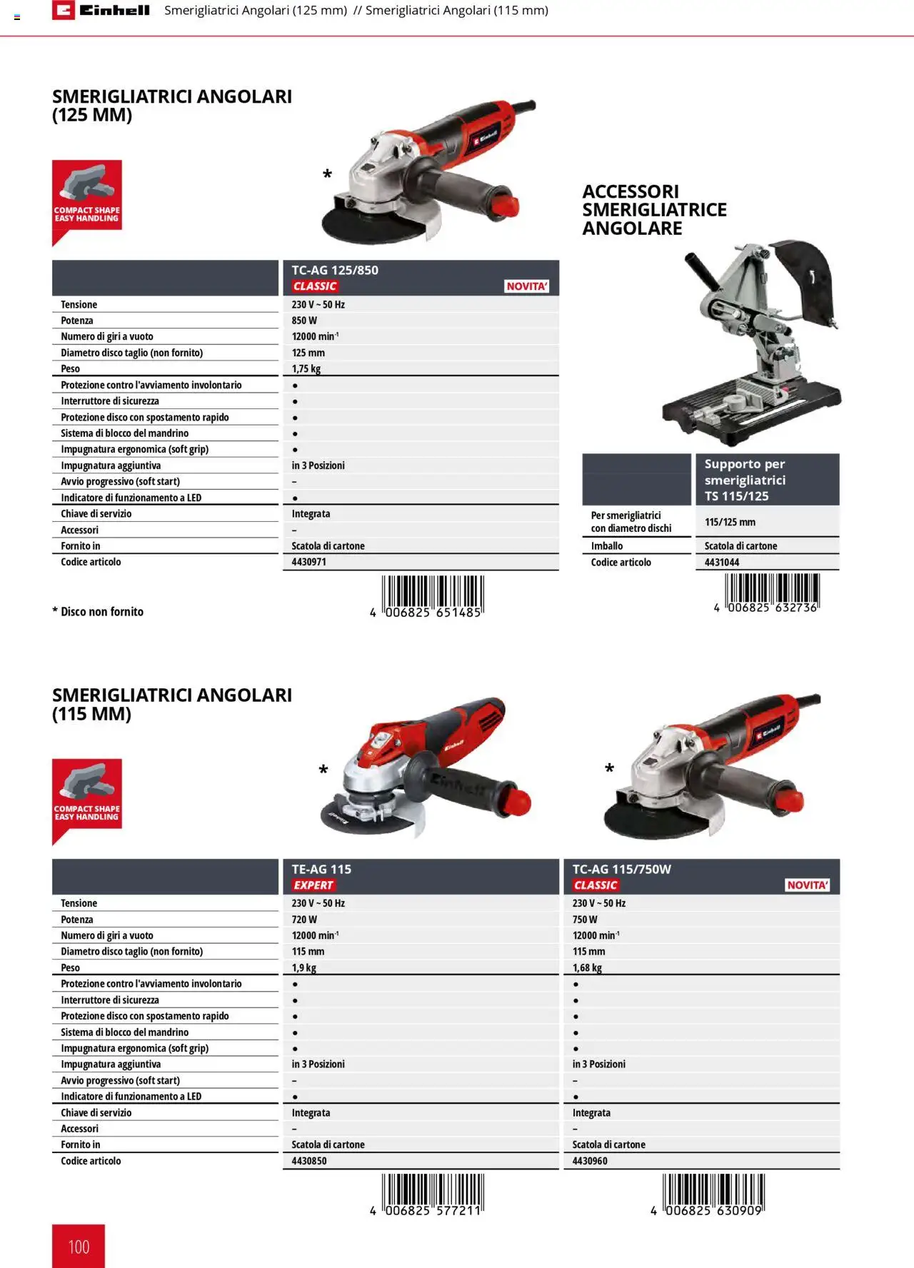 Volantino Einhell del 06.02.2025 | Pagina: 100 | Prodotti: Disco, Smerigliatrice, Scatola