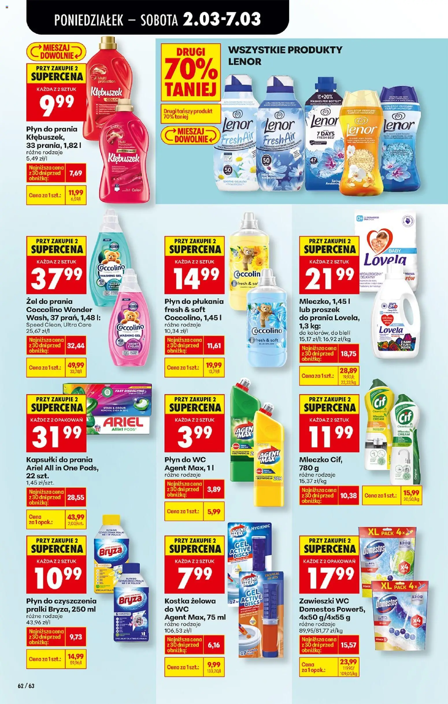 Biedronka Polsko leták od 02.03.2026 | Strana: 92 | Produkty: Lenor, Ariel, Domestos, Lovela