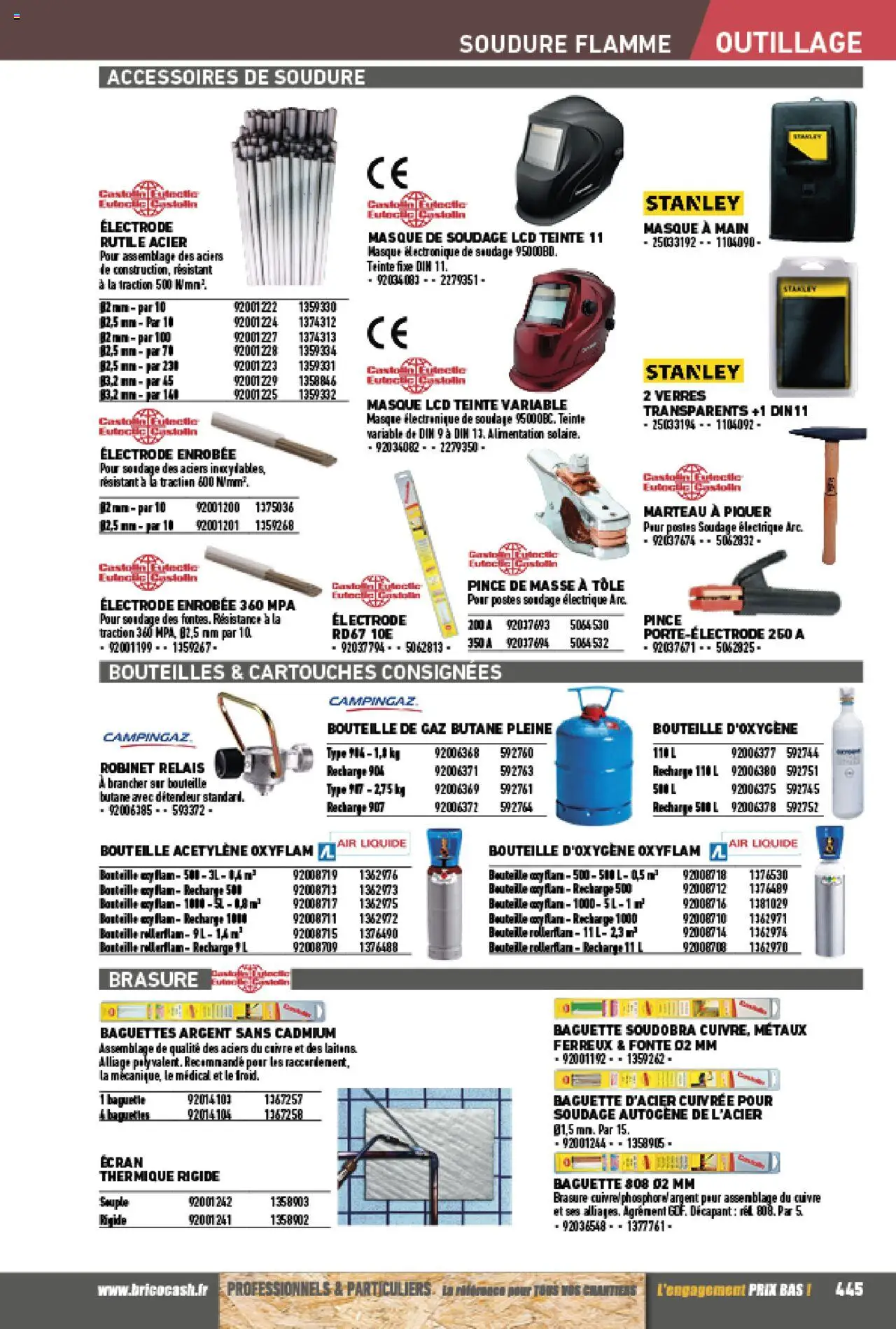 {H1} | Page: 445 | Produits: Marteau, Robinet, Masque