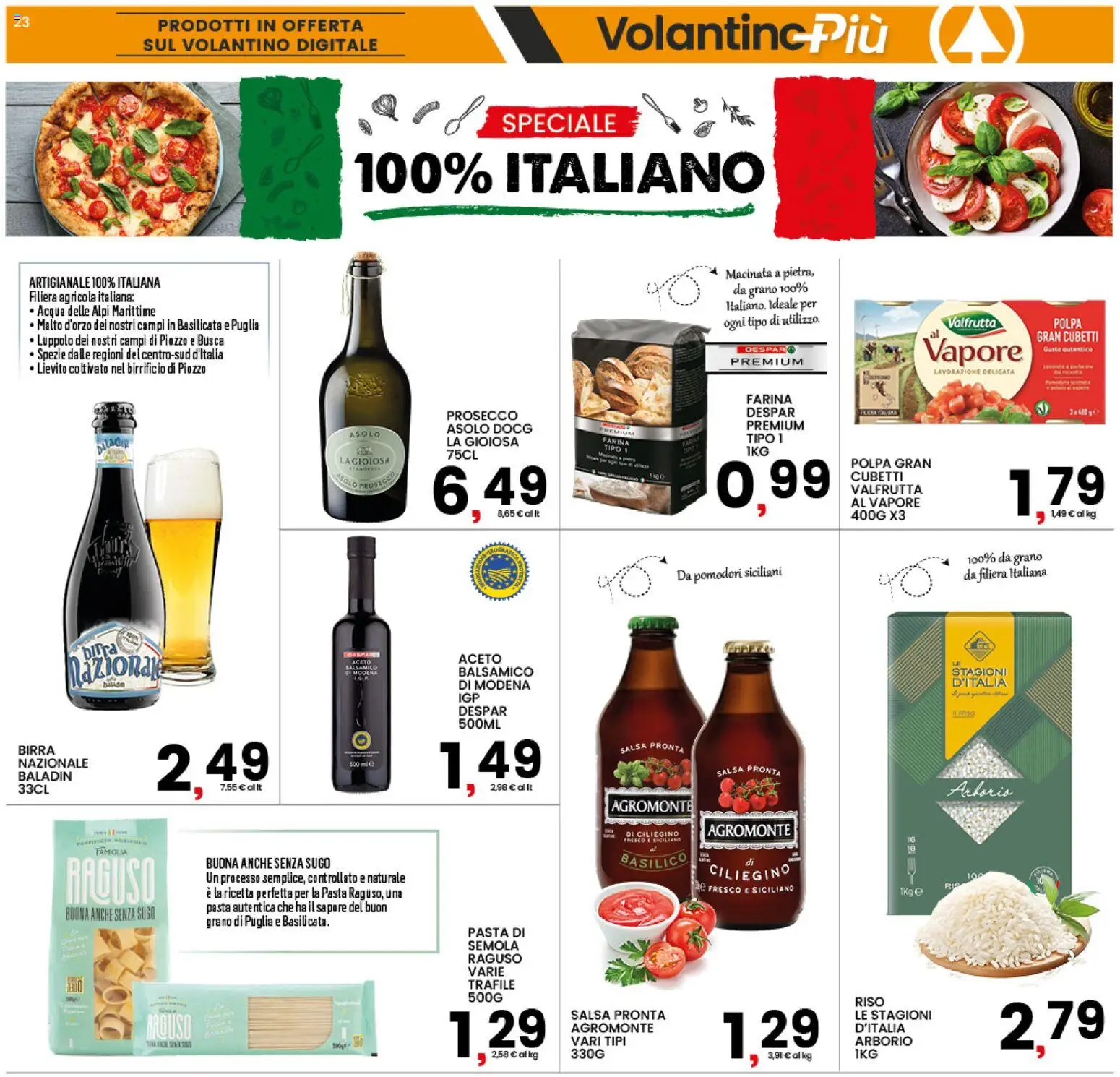 Volantino Interspar del 16.03.2026 | Pagina: 23 | Prodotti: Riso, Prosecco, Acqua, Pasta
