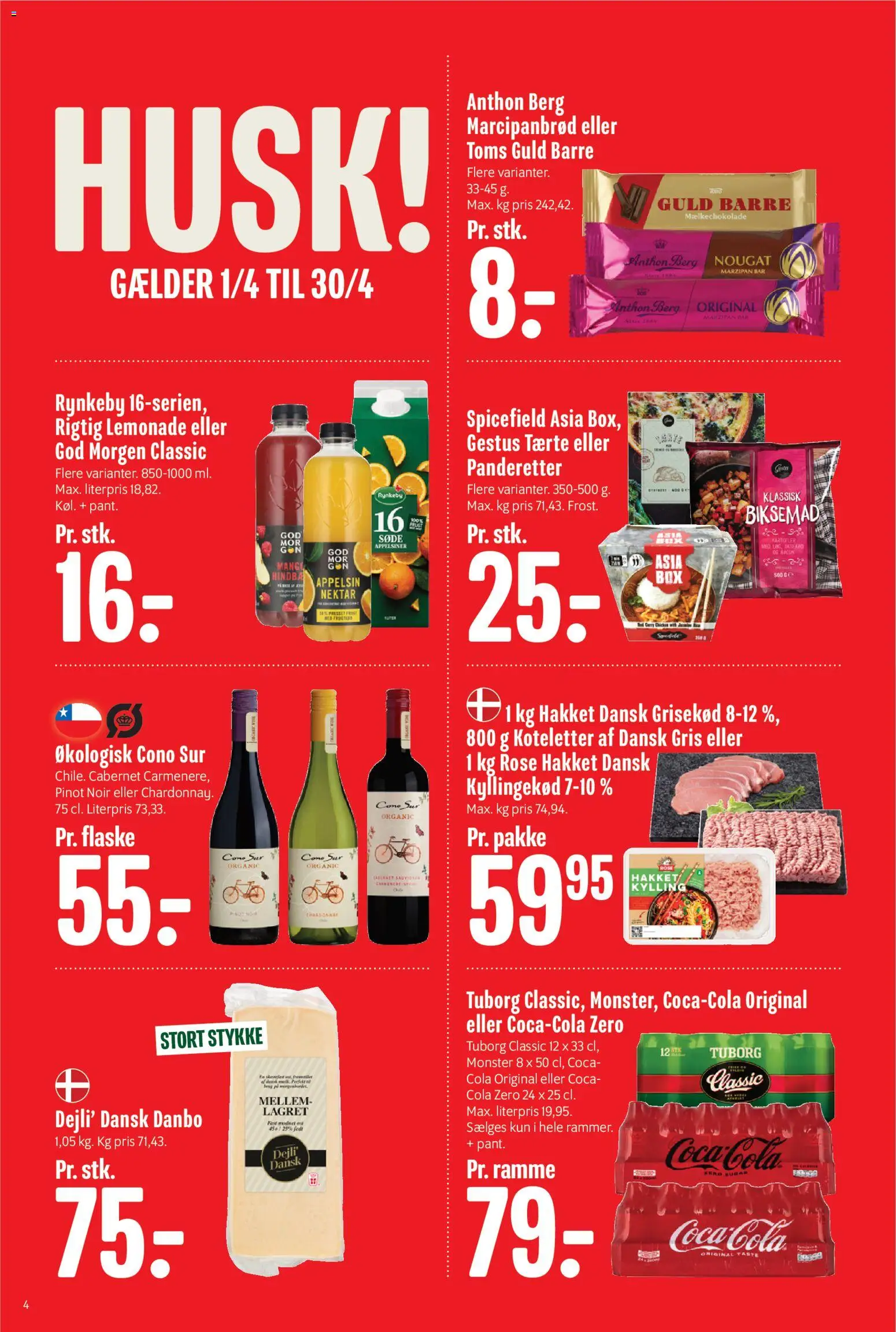 Min Købmand tilbudsavis – gyldig fra 03.04.2026 | Side: 4 | Produkter: Kyllingekød, Koteletter, Kartofler, Marcipanbrød