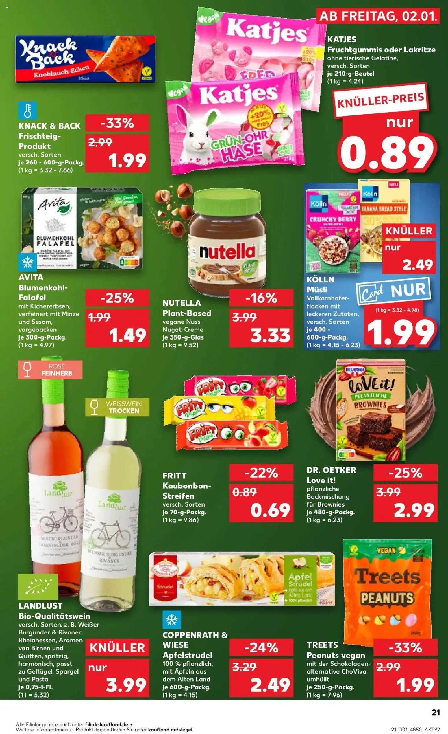 Kaufland prospekt Andernach	 – gültig ab 05.01.2026 | Seite: 21 | Produkte: Musli, Kolln, Weißwein trocken, Spargel