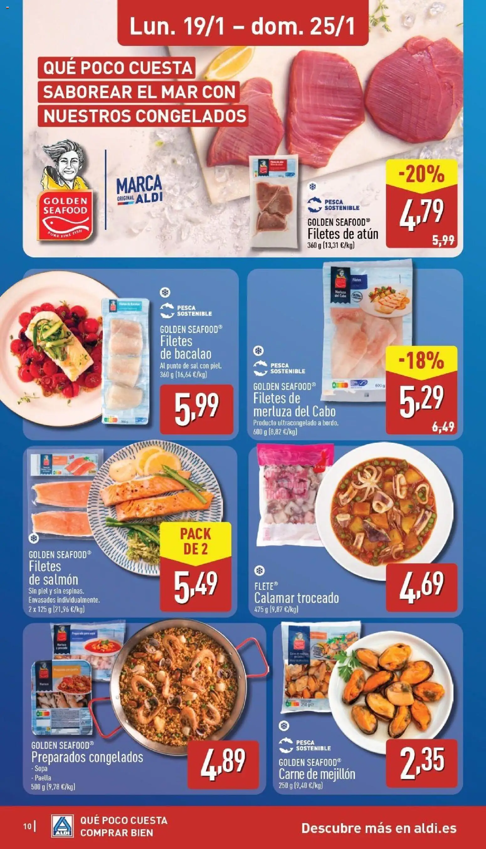 Aldi folleto Baleares │ válido desde el 19.01.2026 | Página: 10 | Productos: Filetes de merluza