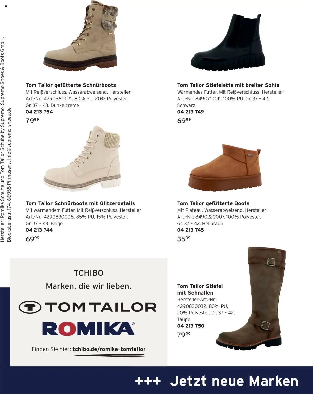 Angebote Tchibo – gültig ab 01.10.2025 | Seite: 34 | Produkte: Stiefel