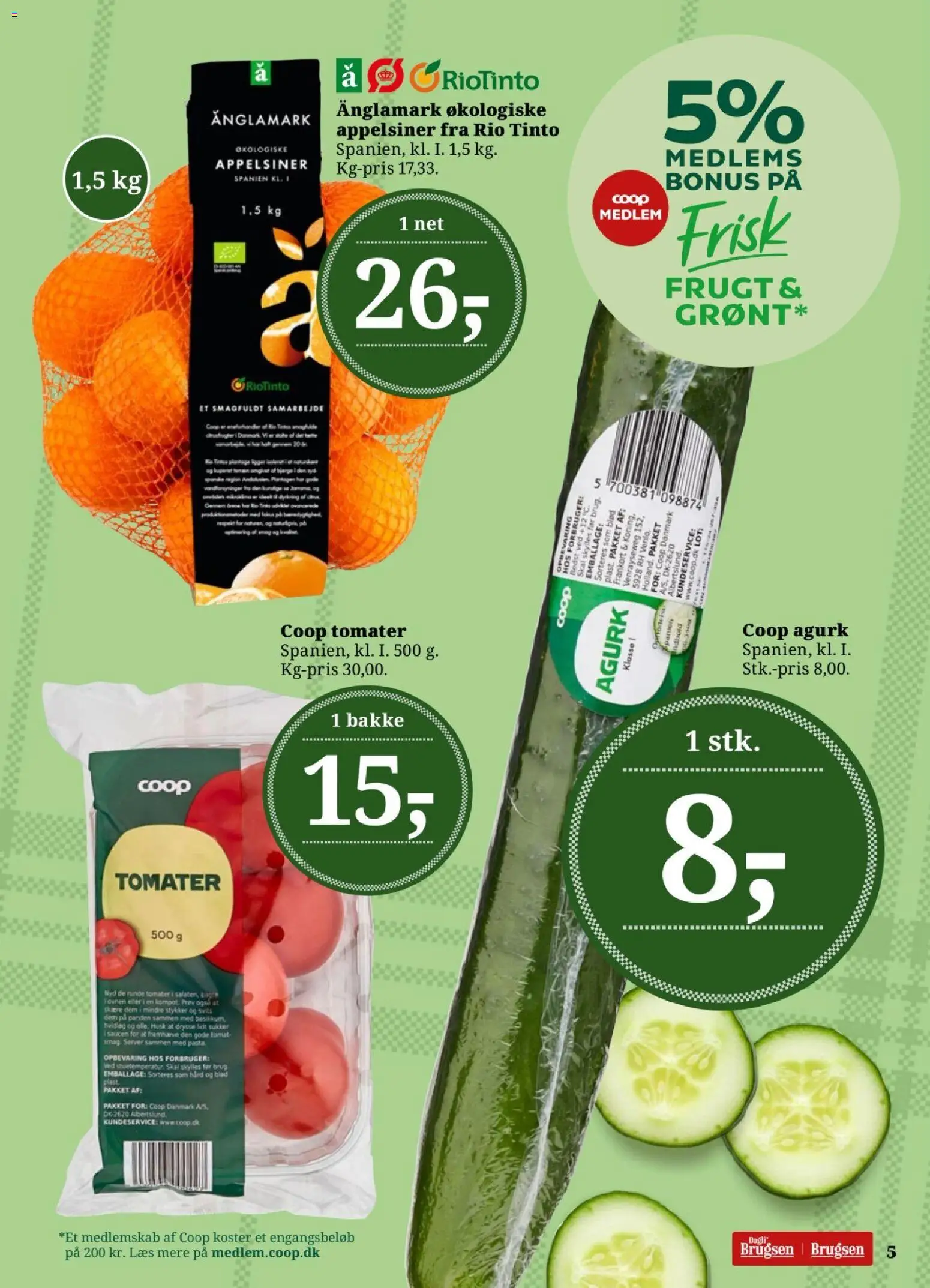 Dagli'Brugsen tilbudsavis – gyldig fra 13.02.2026 | Side: 5 | Produkter: Tomater, Pasta, Sukker, Søm