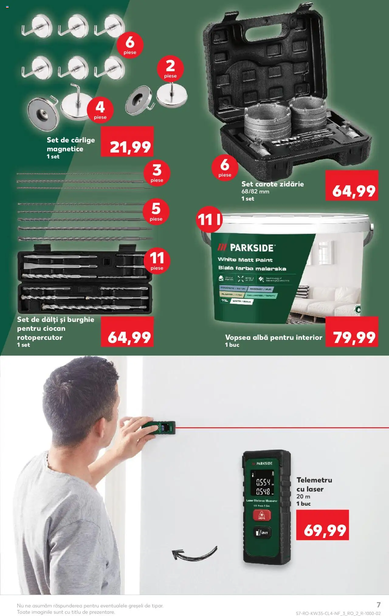 Catalog Kaufland - Tulcea – valabil de la 27.08.2025 | Pagină: 7 | Produse: Ciocan rotopercutor, Telemetru, Vopsea