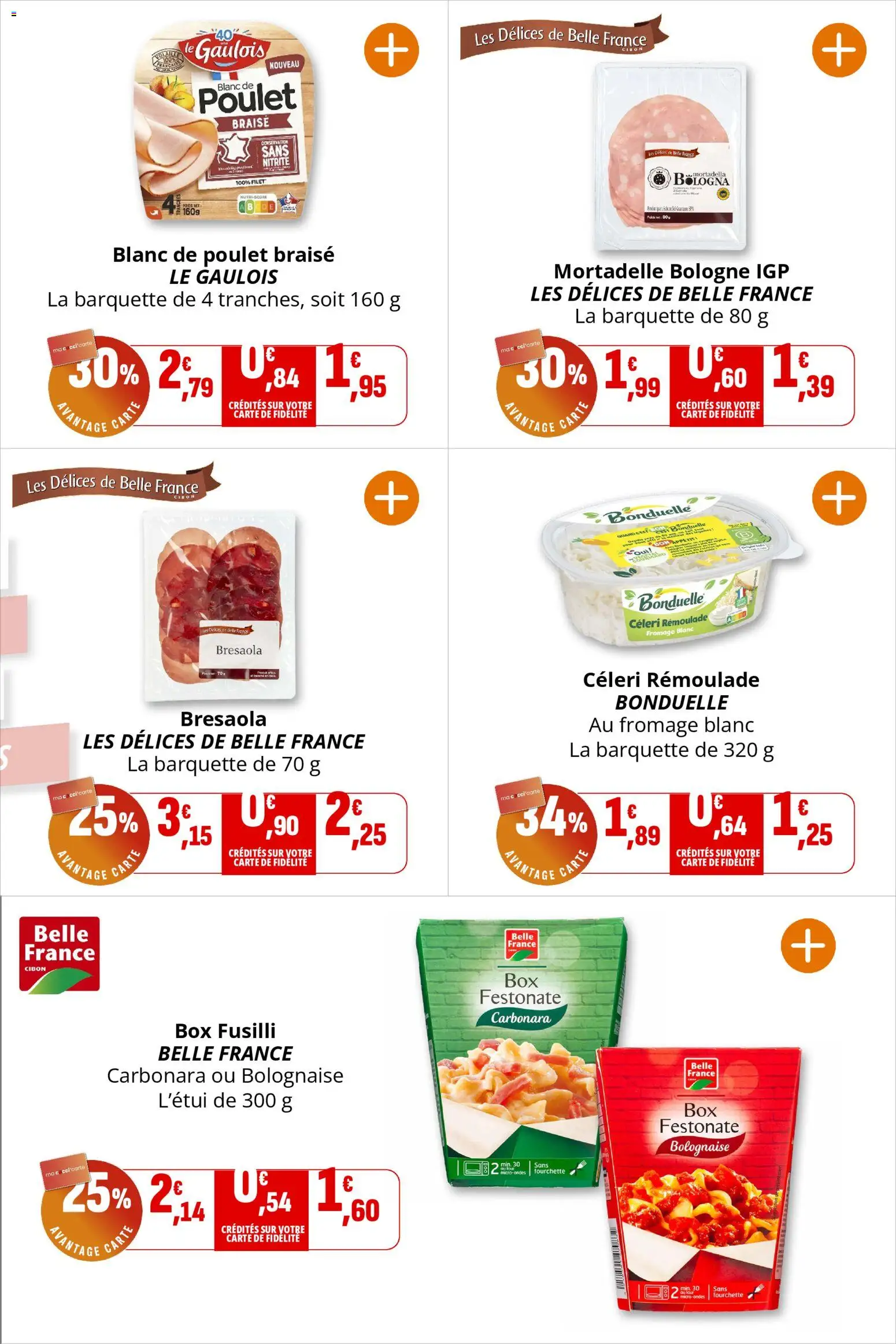 {H1} | Page: 10 | Produits: Fusilli, Fromage blanc, Fromage