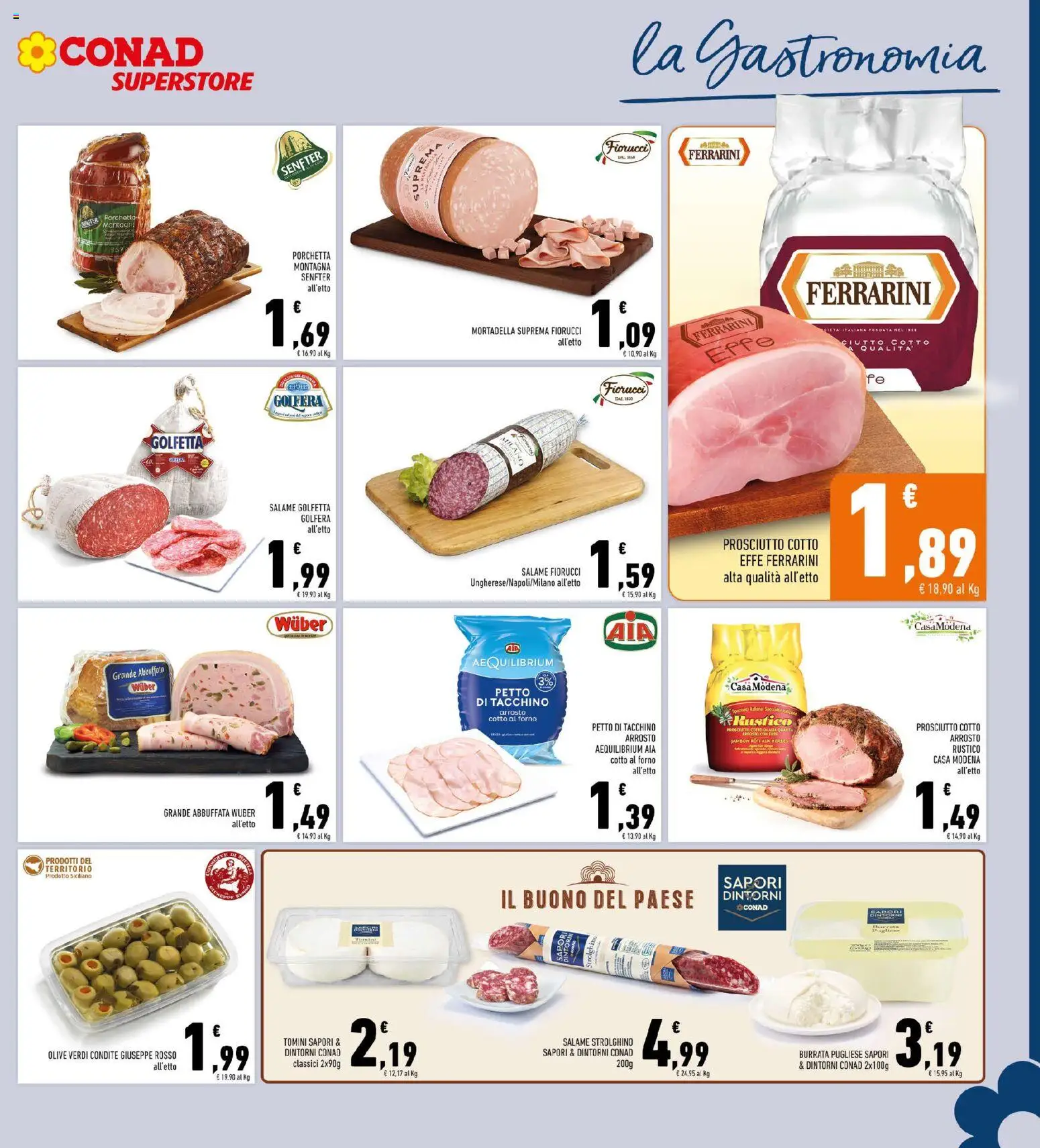 Volantino Conad del 29.01.2026 | Pagina: 11 | Prodotti: Arrosto, Prosciutto Cotto, Mortadella, Burrata