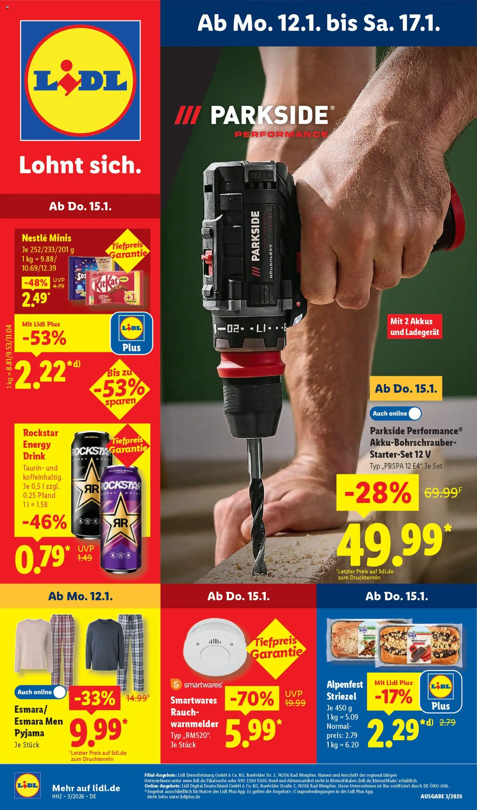 Lidl Prospekt Lüchow – gültig ab 12.01.2026 | Seite: 5 | Produkte: Energy, Bad, Pyjama, Ladegerät