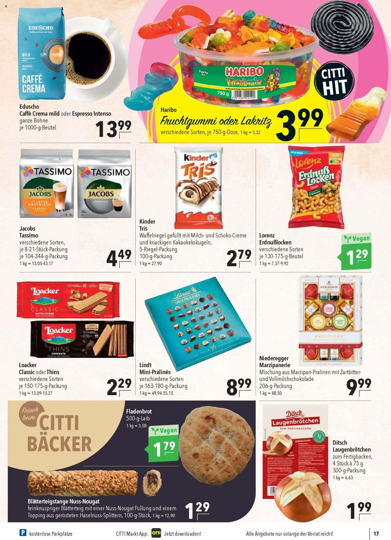 CITTI Markt Prospekt 	 – gültig ab 29.04.2026 | Seite: 17 | Produkte: Haribo, Milch, Tassimo, Eduscho