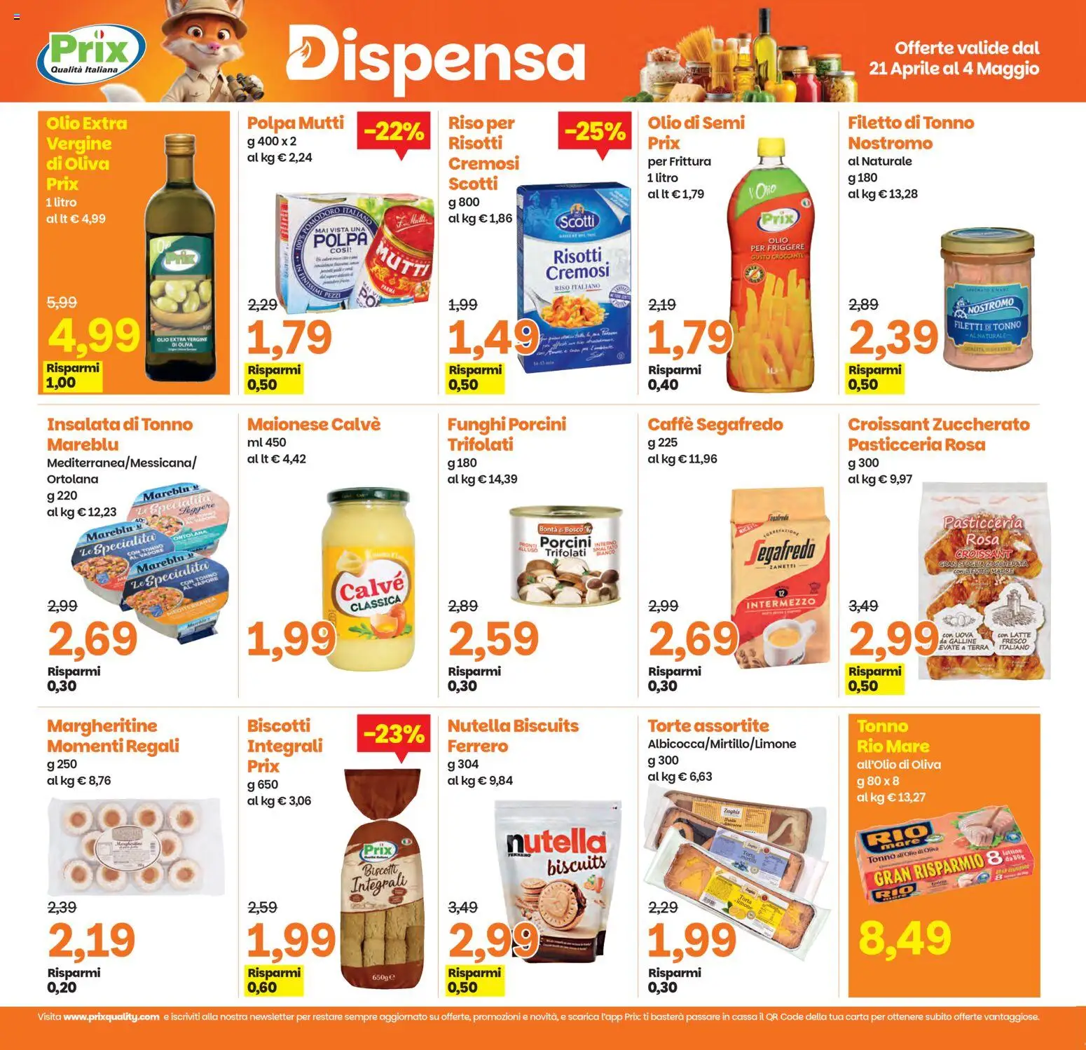 Volantino Prix del 21.04.2026 | Pagina: 19 | Prodotti: Riso, Insalata, Olio, Torta