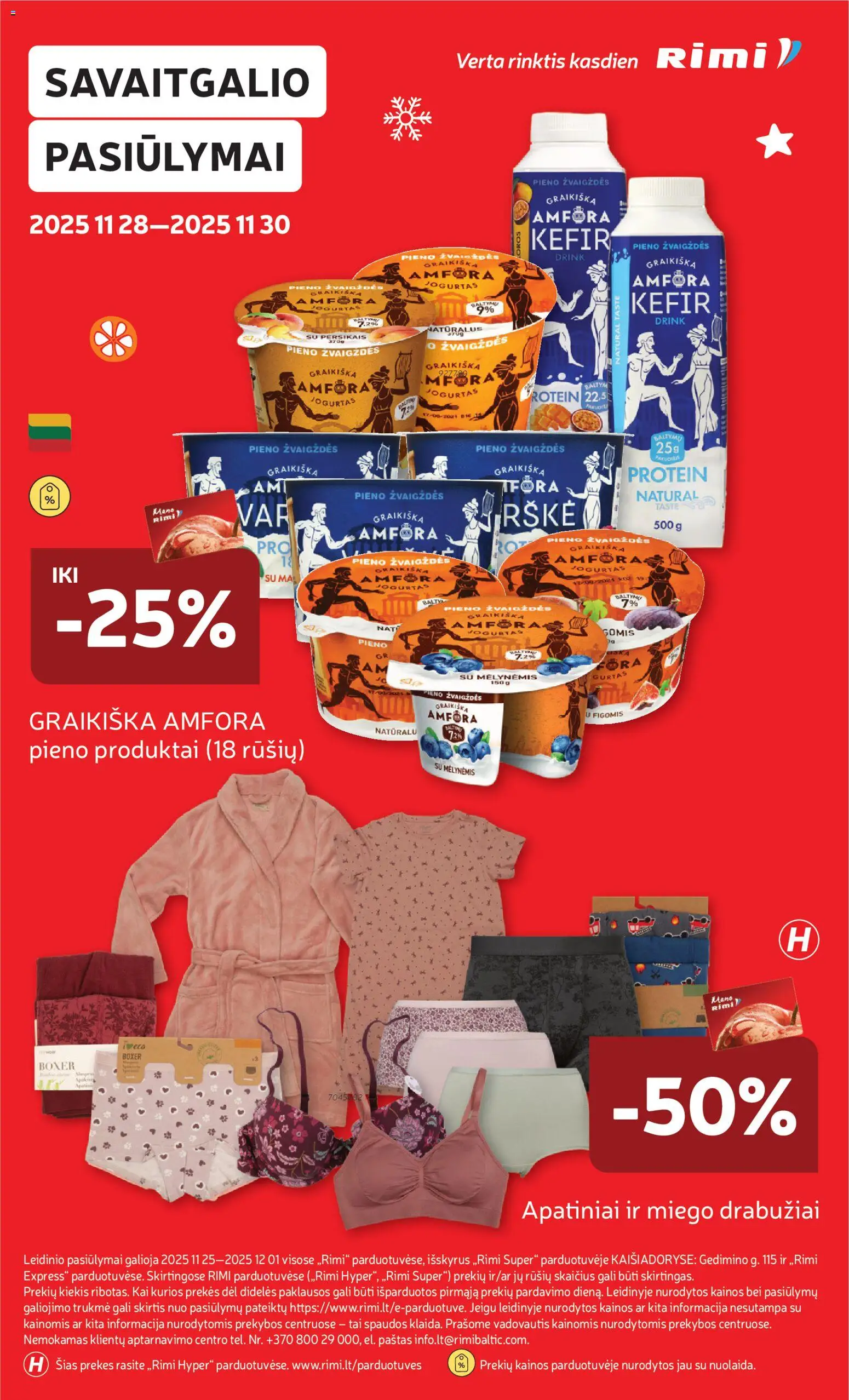 Rimi akcijos nuo 25.11.2025 | Puslapis: 38 | Prekių: Drabužiai, Jogurtas