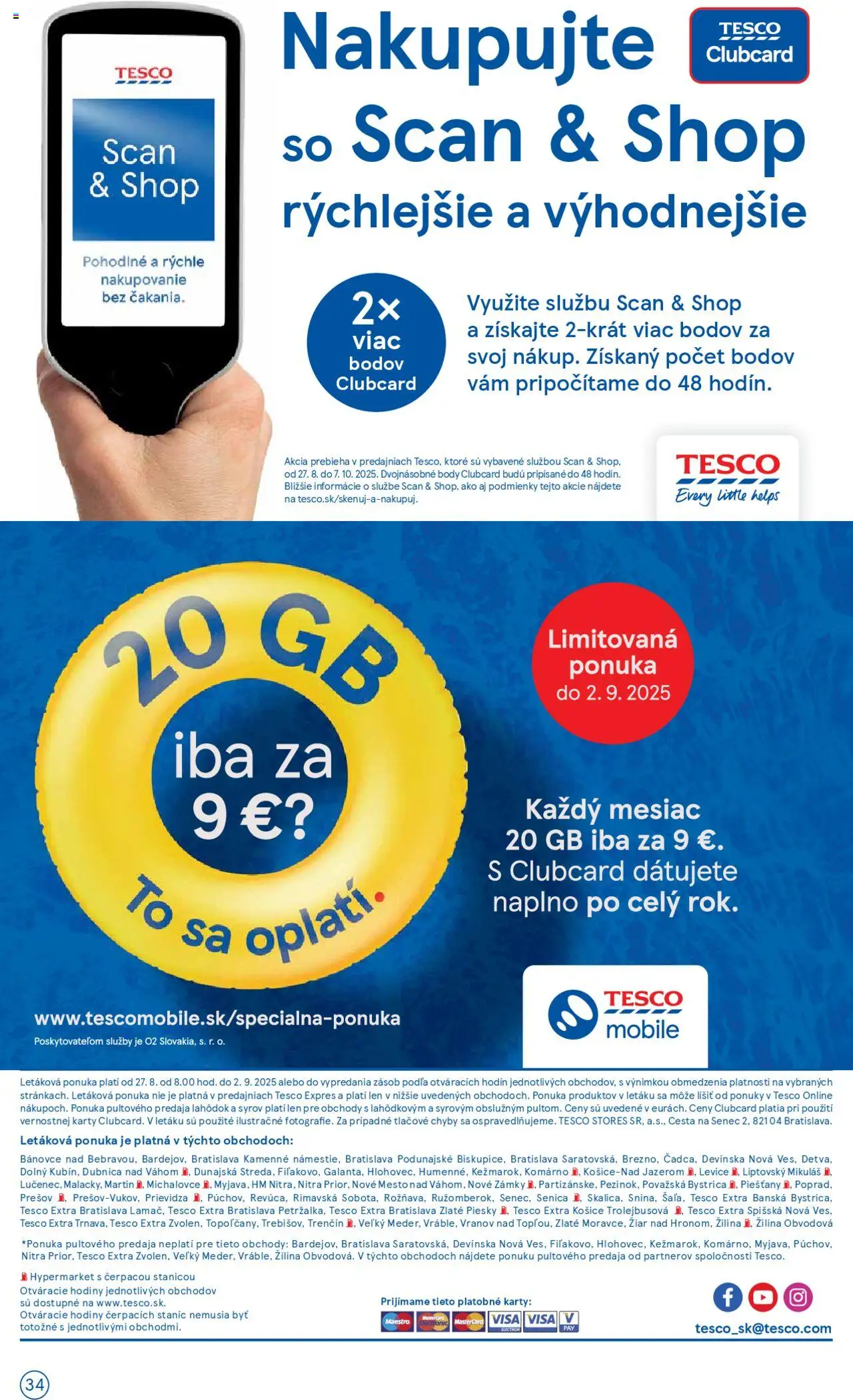 Tesco Hypermarket - leták │ platný od 27.08.2025 | Strana: 34 | Produkty: Hodiny
