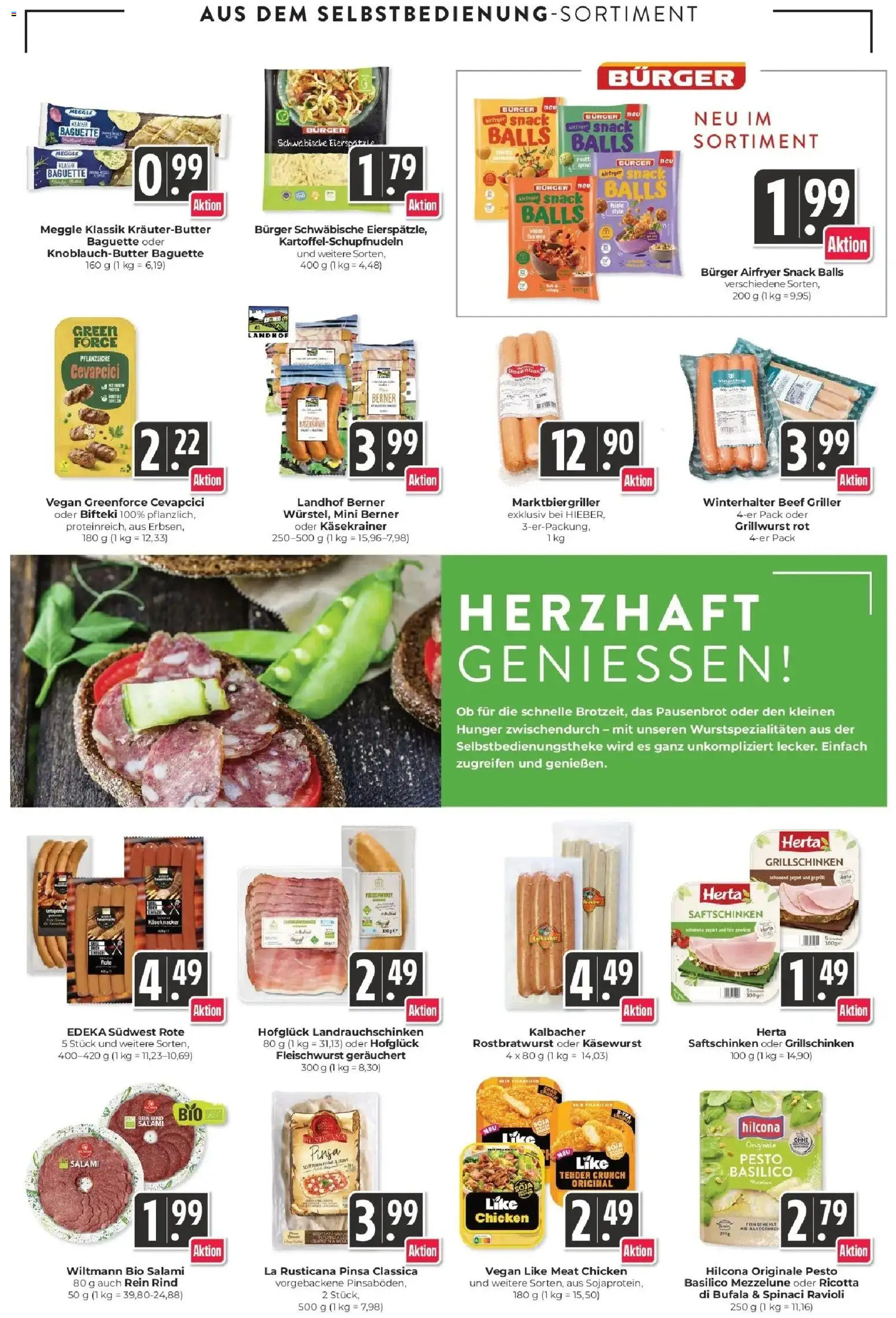 Edeka prospekt Schliengen	 – gültig ab 20.04.2026 | Seite: 10 | Produkte: Cevapcici, Like meat, Salami, Griller