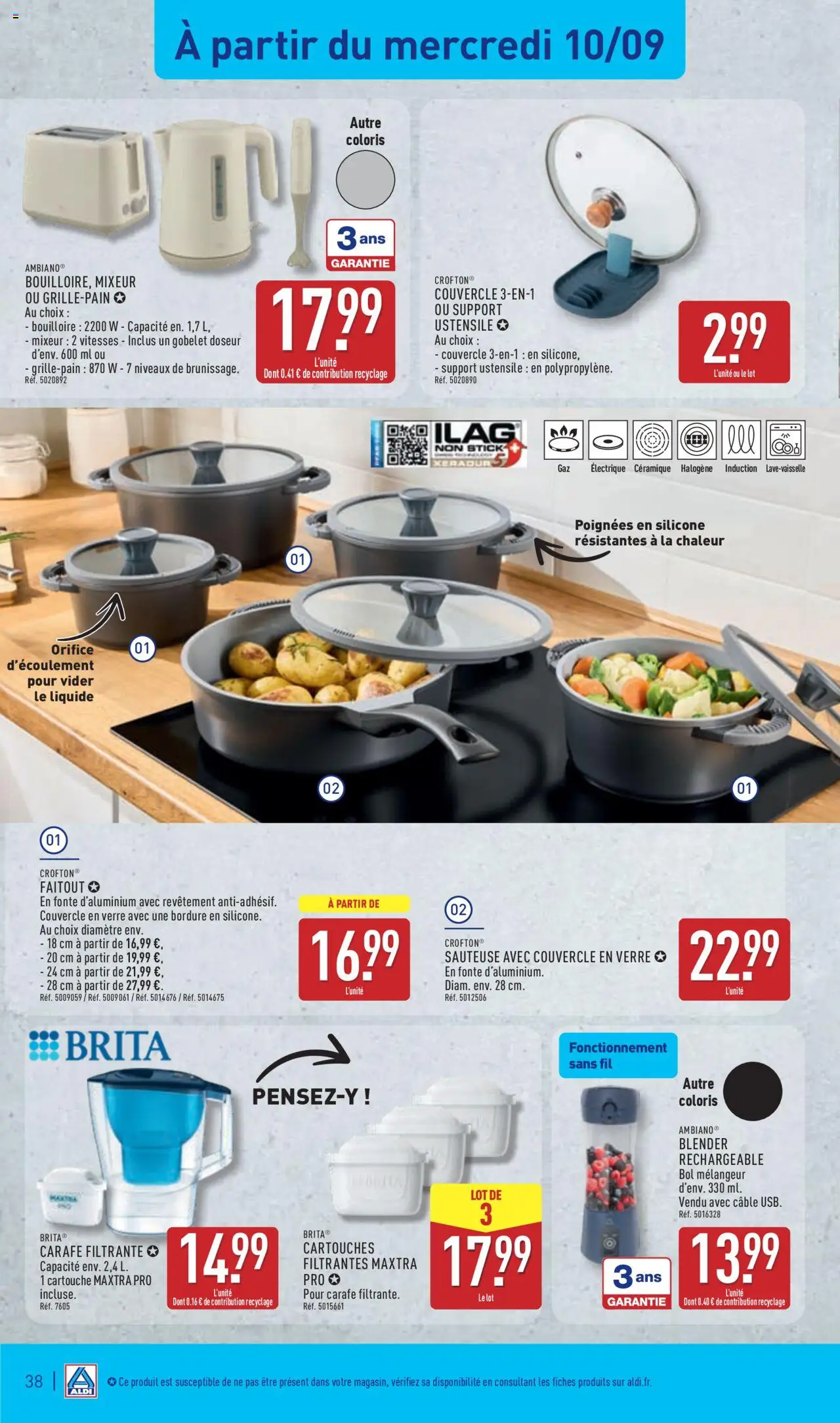  | Page: 41 | Produits: Mixeur, Blender, Bouilloire, Cartouche