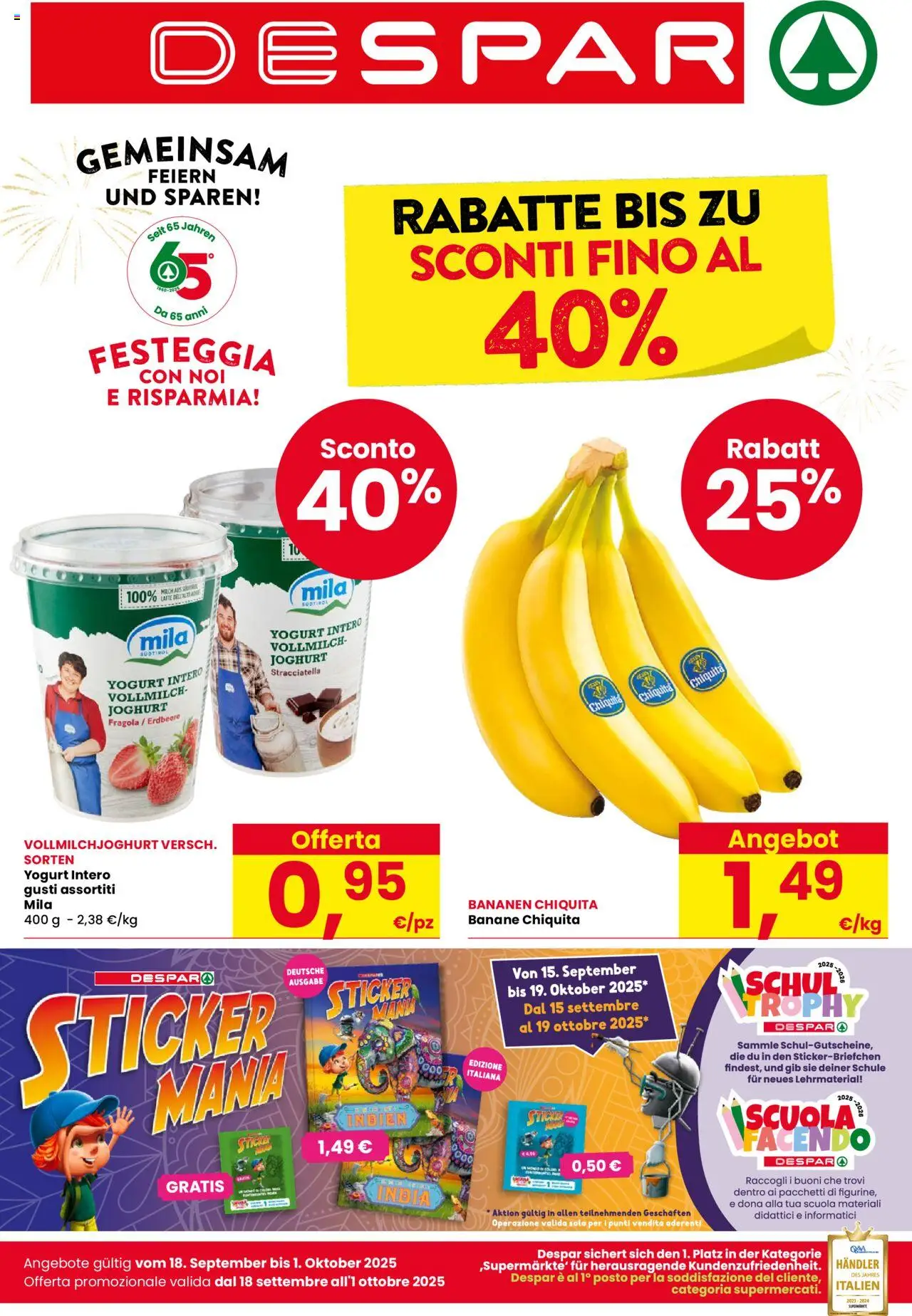 Volantino Despar del 18.09.2025 | Pagina: 1