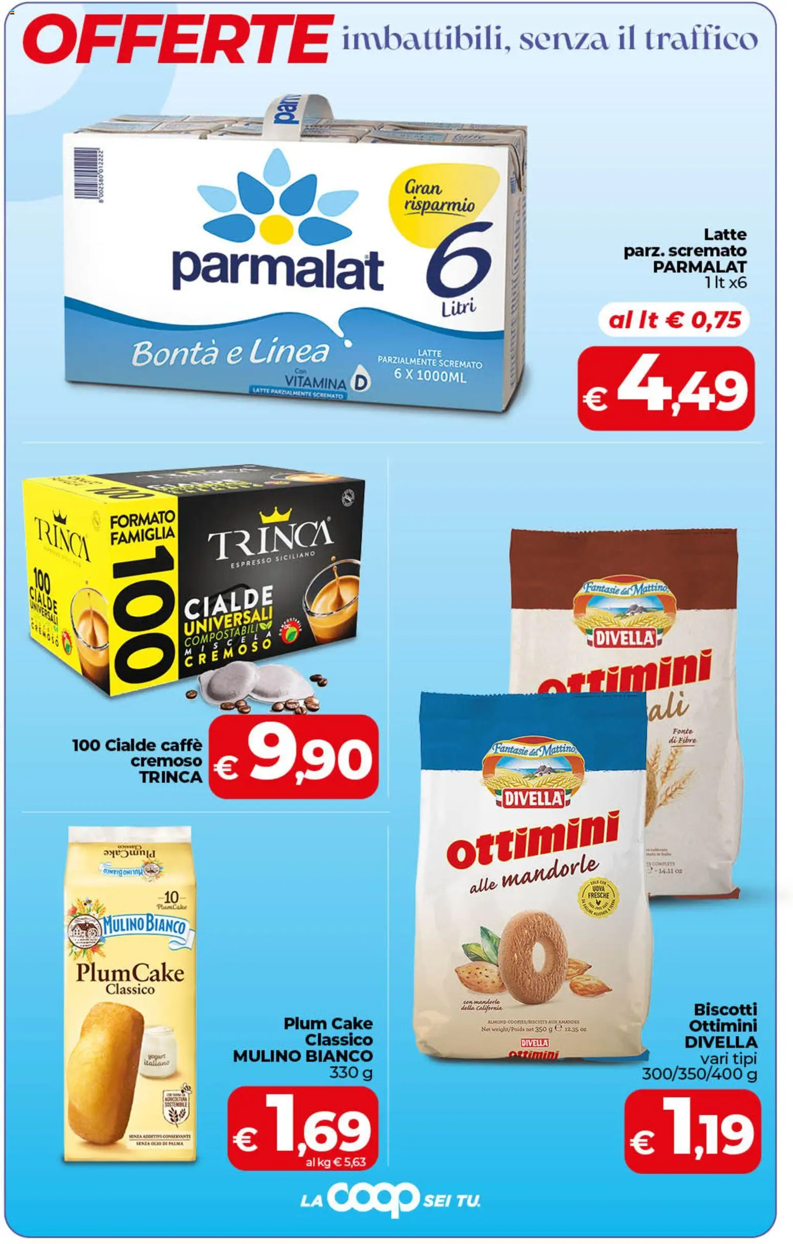 Volantino COOP del 07.04.2026 | Pagina: 2 | Prodotti: Caffè, Biscotti, Latte, Latte parzialmente scremato