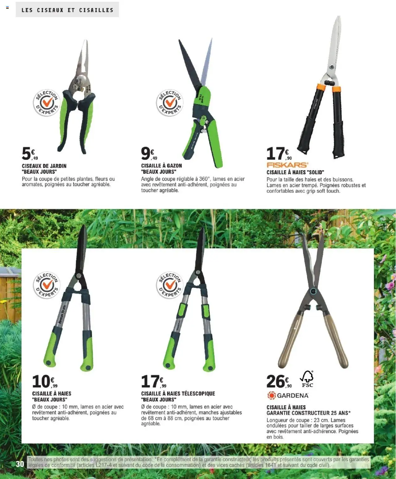  | Page: 30 | Produits: Poignées, Gazon, Ciseaux