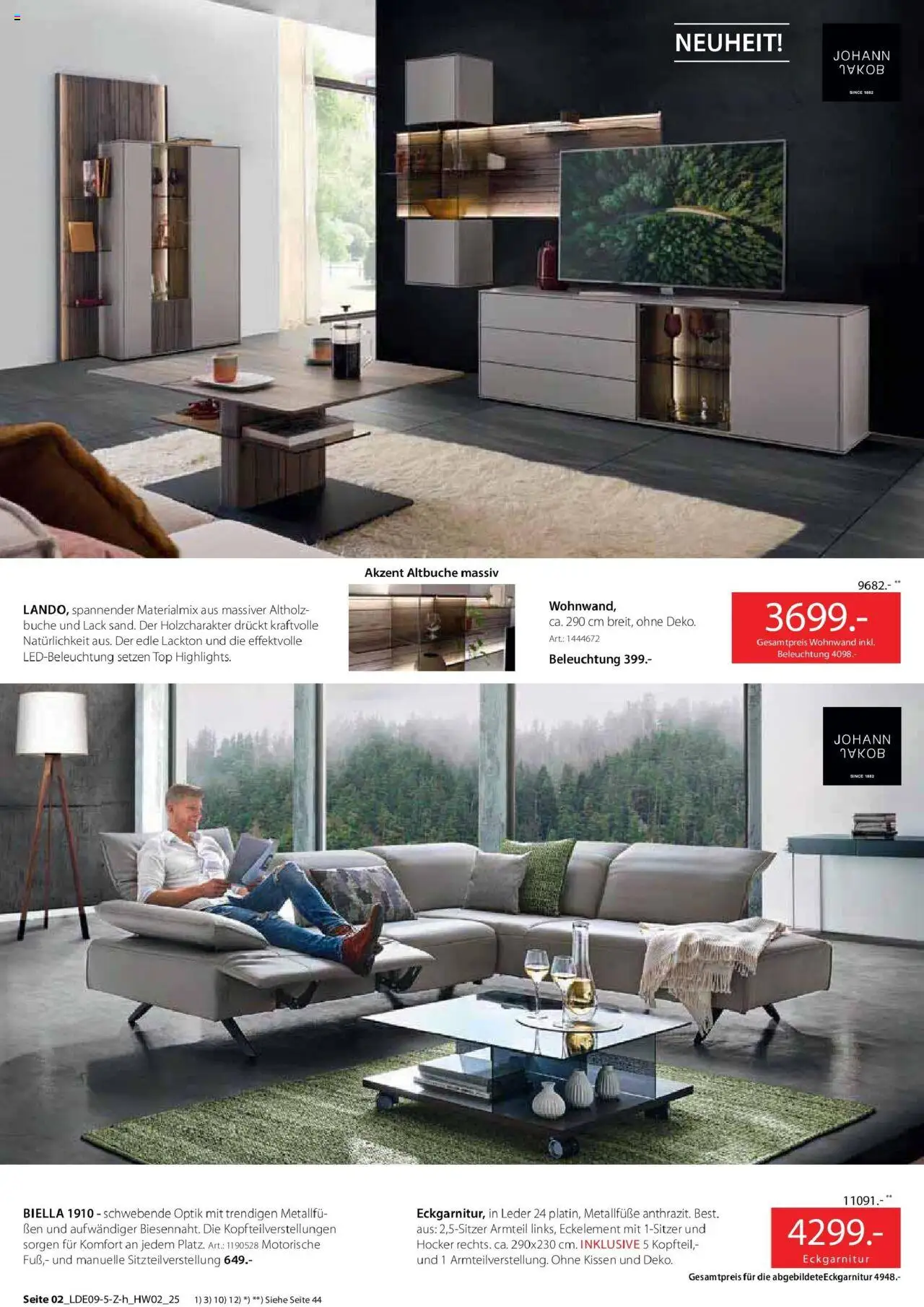 Zurbrüggen Wohnen – gültig ab 28.09.2025 | Seite: 2 | Produkte: Top, Hocker, Wohnwand, Kissen