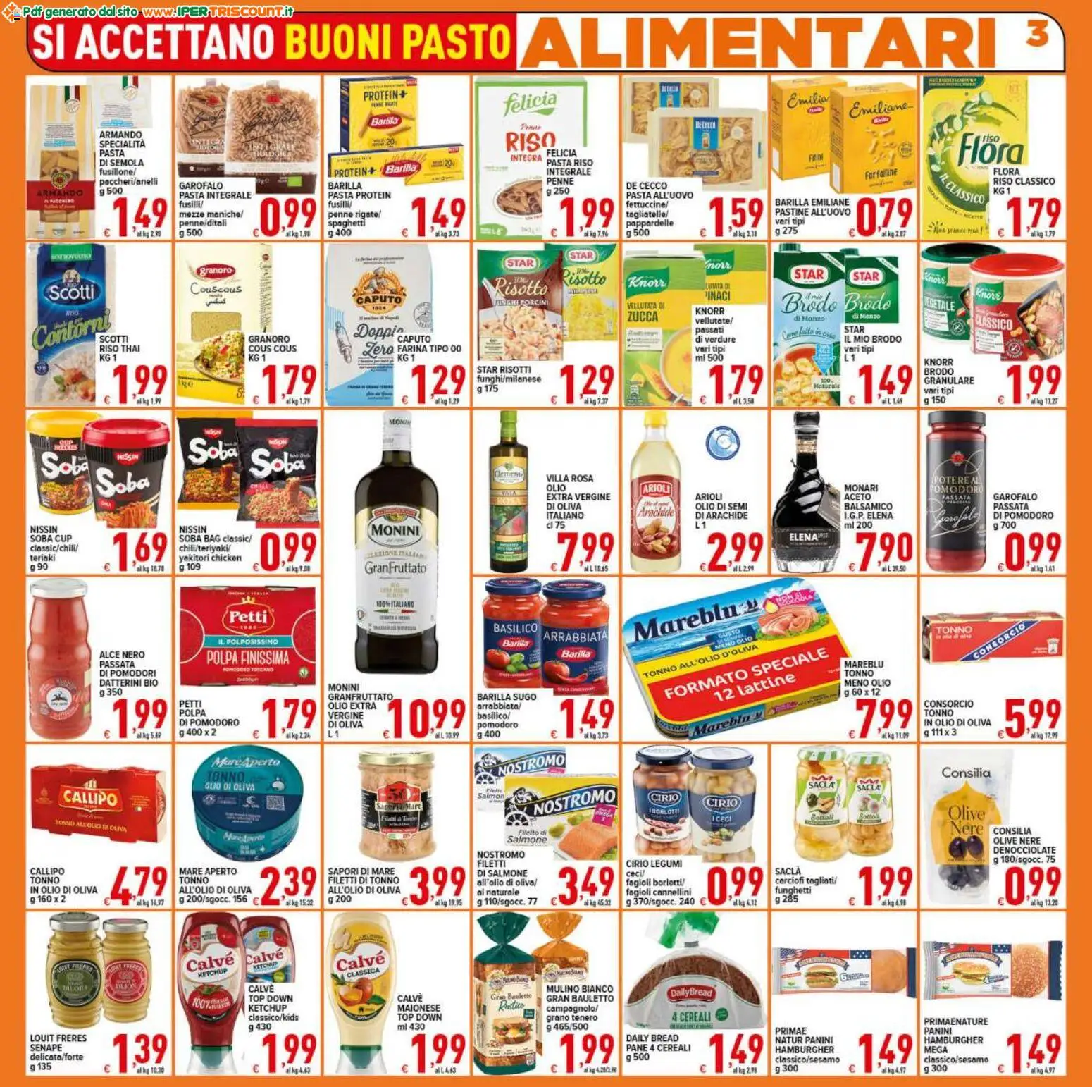 Volantino Ipertriscount del 27.11.2025 | Pagina: 3 | Prodotti: Olive, Tonno, Aceto, Olio di Oliva