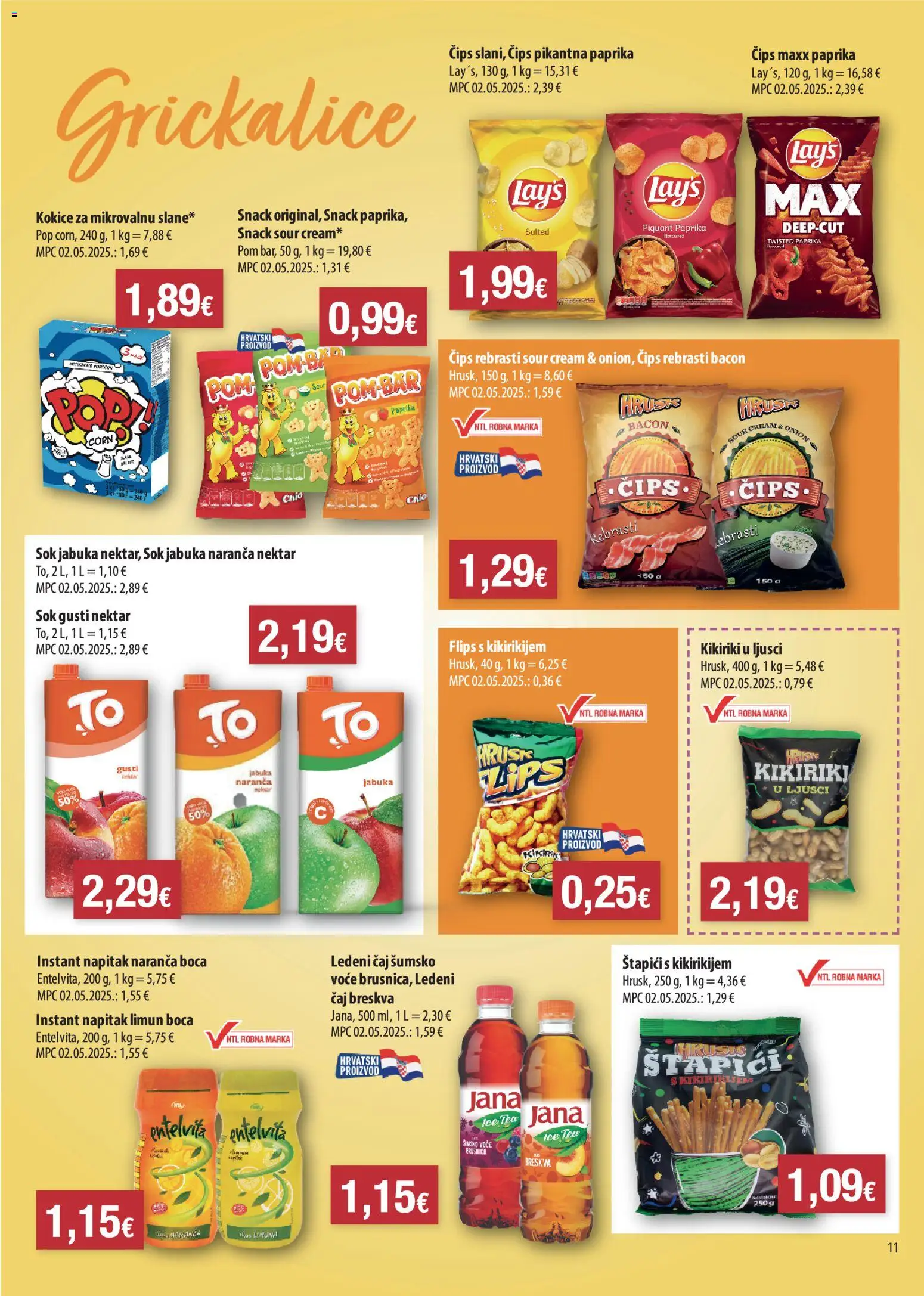 NTL katalog | vrijedi od 15.04.2026 | Stranica: 11 | Proizvodi: Čaj, Paprika, Breskva, Štapići