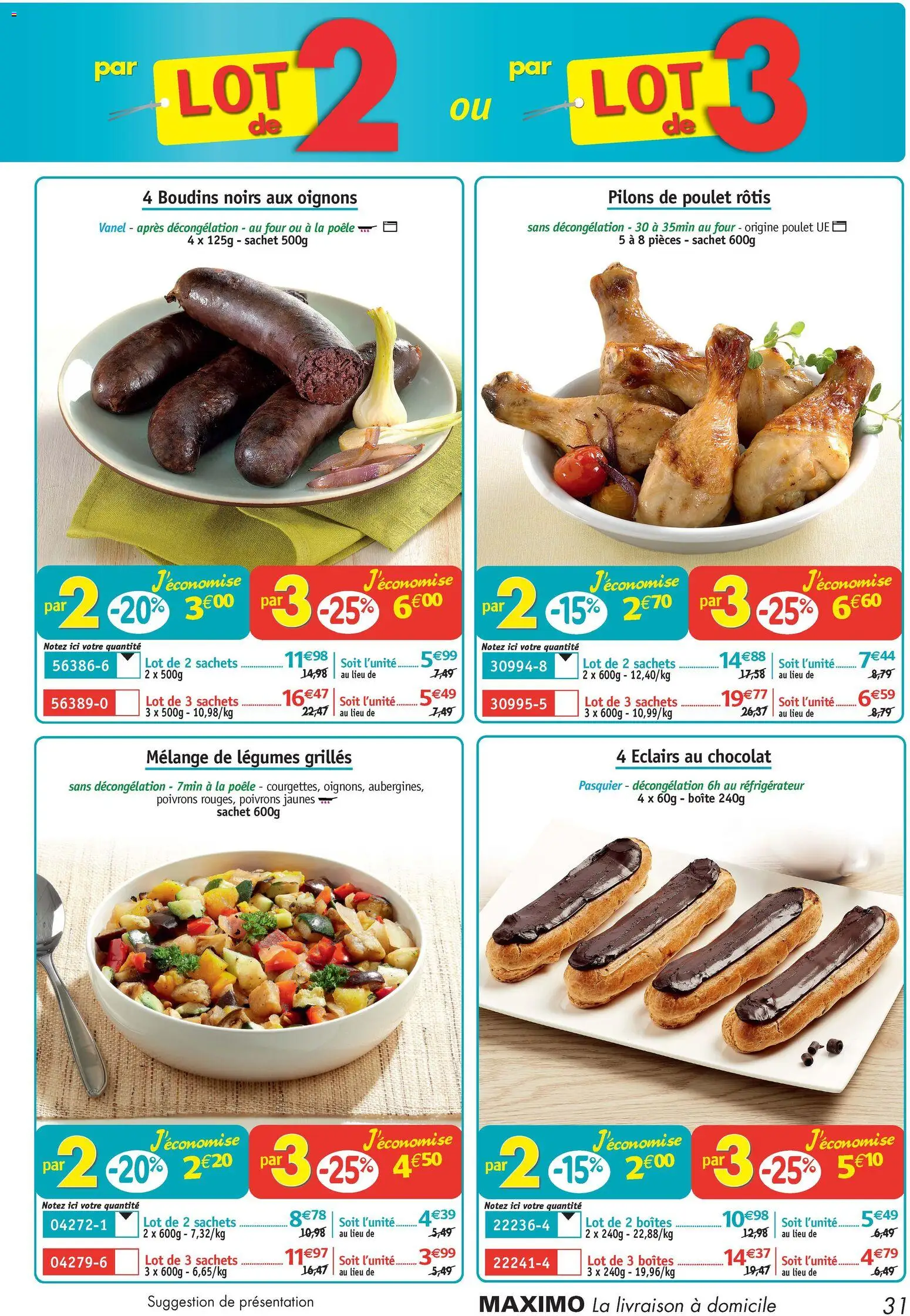 {H1} | Page: 31 | Produits: Réfrigérateur, Four, Poêle, Oignons