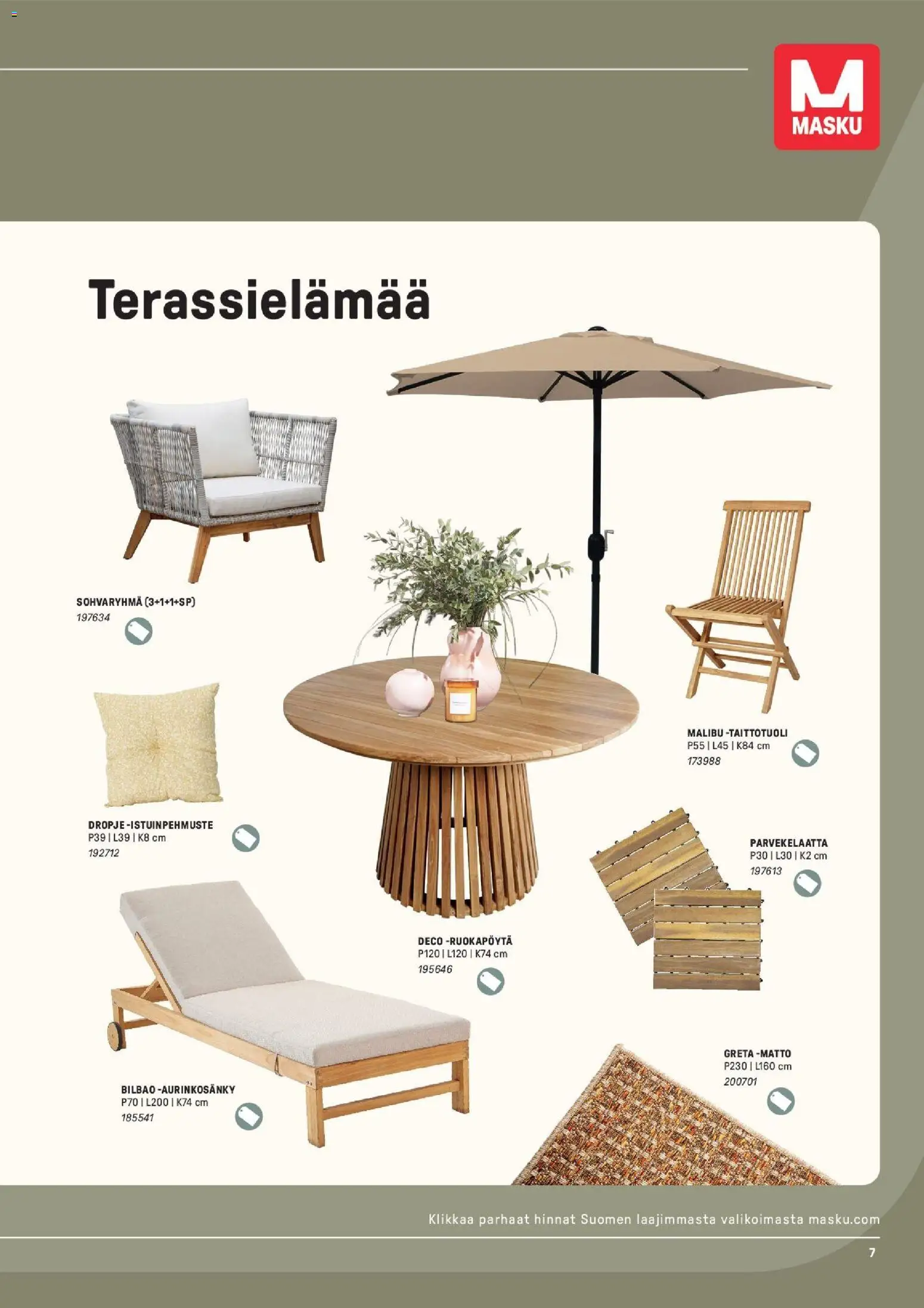 Masku tarjoukset – voimassa 09.03.2026 alkaen | Sivu: 7 | Tuotteet: Sohvaryhmä, Matto