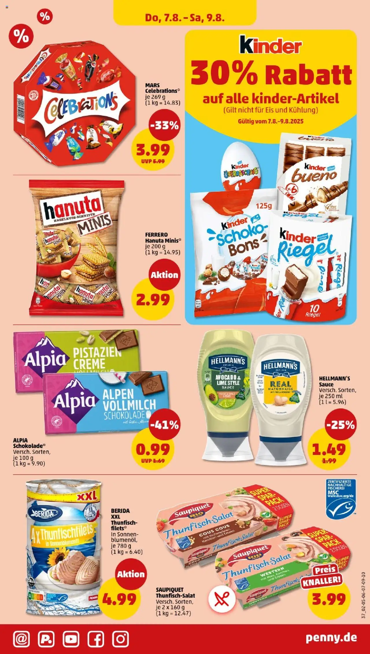 Penny - Nordrhein-Westfalen - gültig ab dem 04.08.2025 | Seite: 37 | Produkte: Schokolade, Mars, Avocado, Erbsen