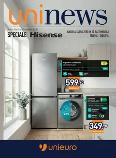 Anteprima del volantino Unieuro Speciale Hisense catalogo valido a partire dal 09.01.2026