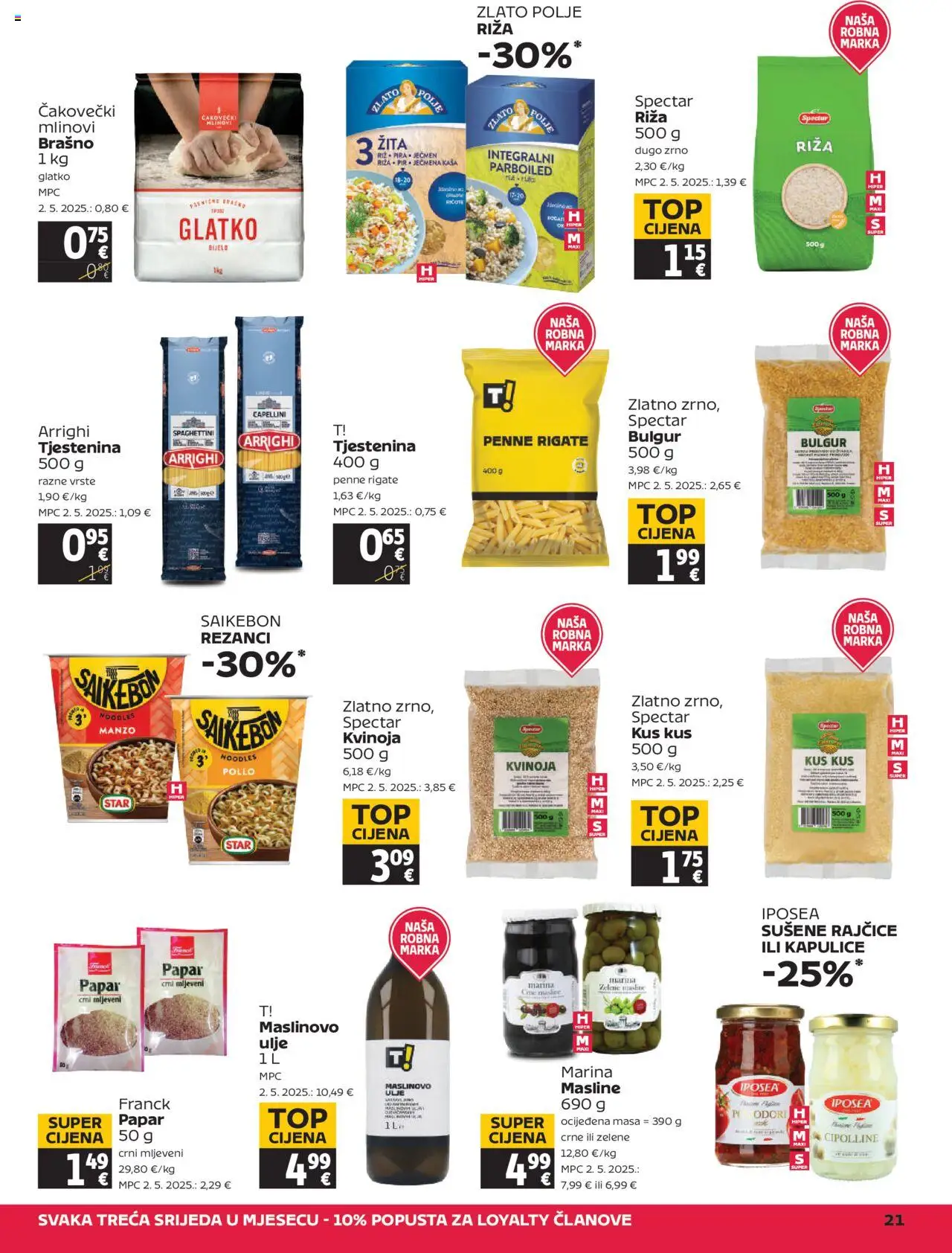 Tommy katalog | vrijedi od 11.09.2025 | Stranica: 21 | Proizvodi: Masline, Riža, Tjestenina, Papar