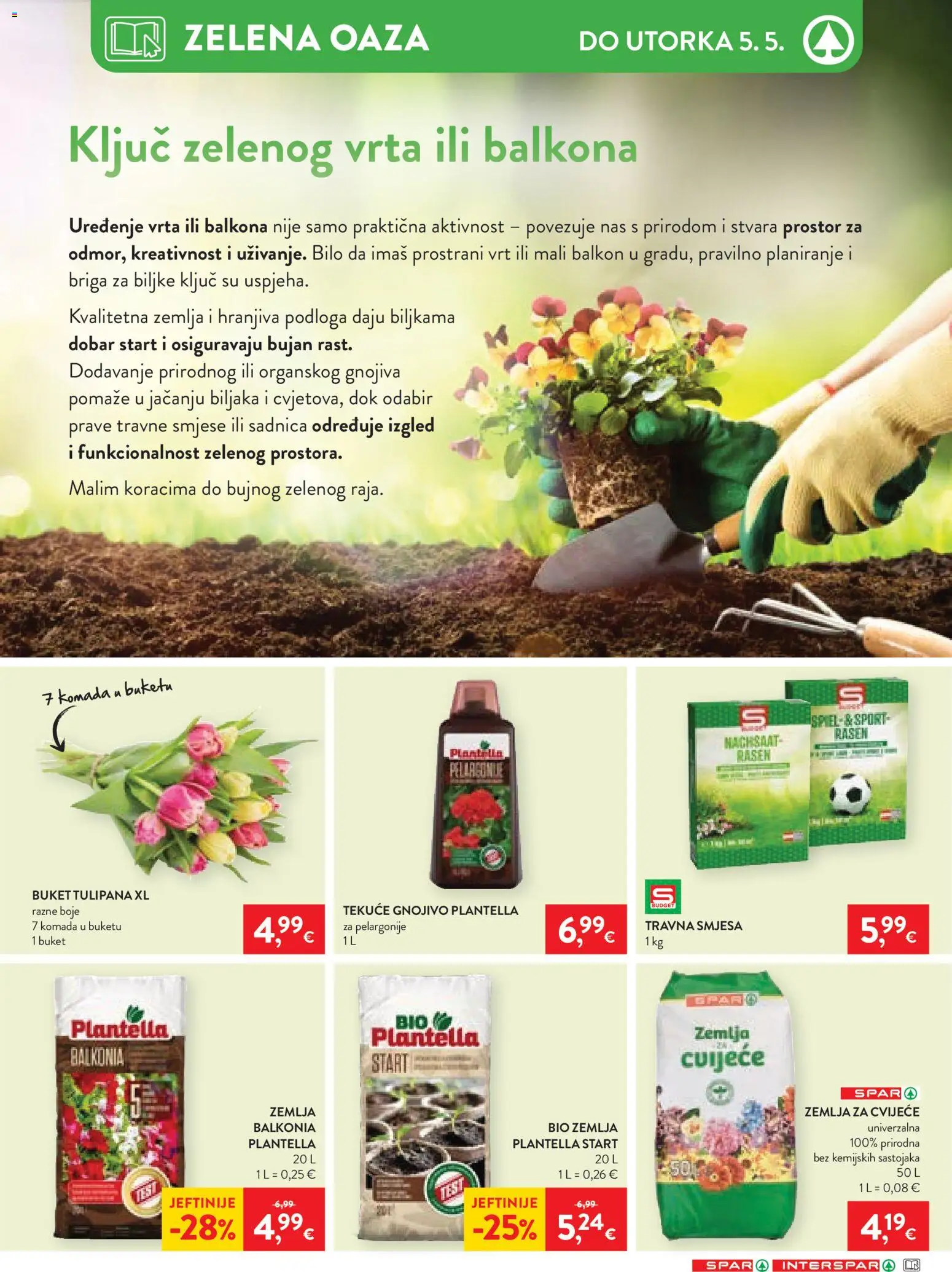 Spar katalog | vrijedi od 22.04.2026 | Stranica: 27 | Proizvodi: Smjese, Cvijeće, Zemlja za cvijeće