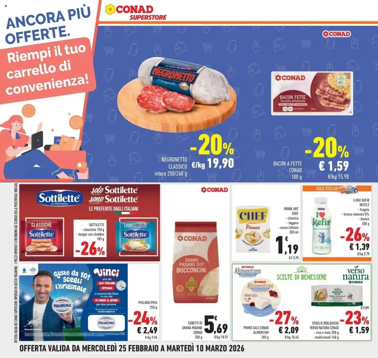 Volantino Conad del 25.02.2026 | Pagina: 30 | Prodotti: Riso, Panna, Carrello, Grana Padano