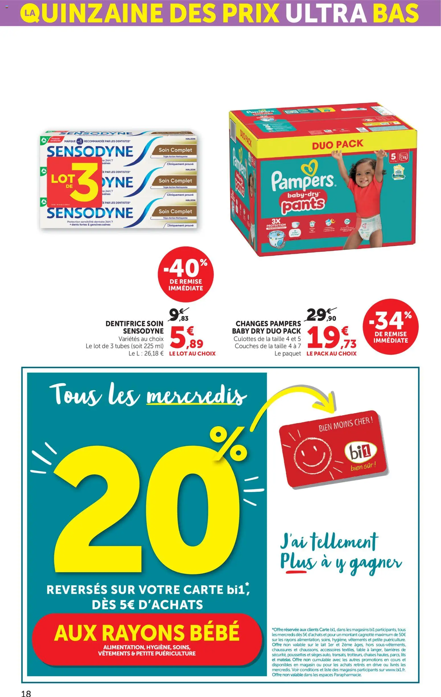 {H1} | Page: 18 | Produits: Couches, Pampers, Dentifrice, Table