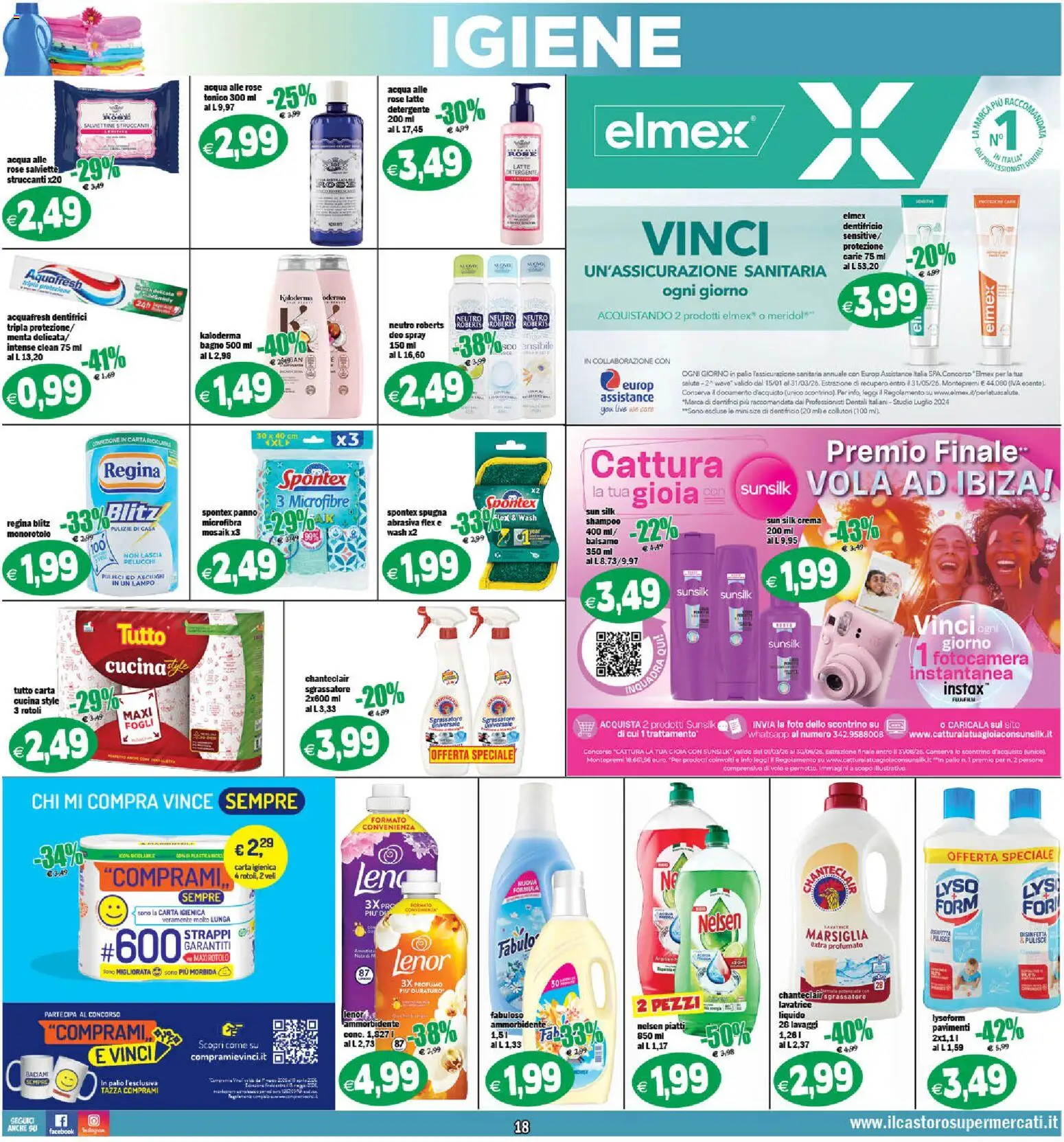 Volantino Il Castoro del 06.03.2026 | Pagina: 18 | Prodotti: Spugna, Dentifricio, Acqua, Latte