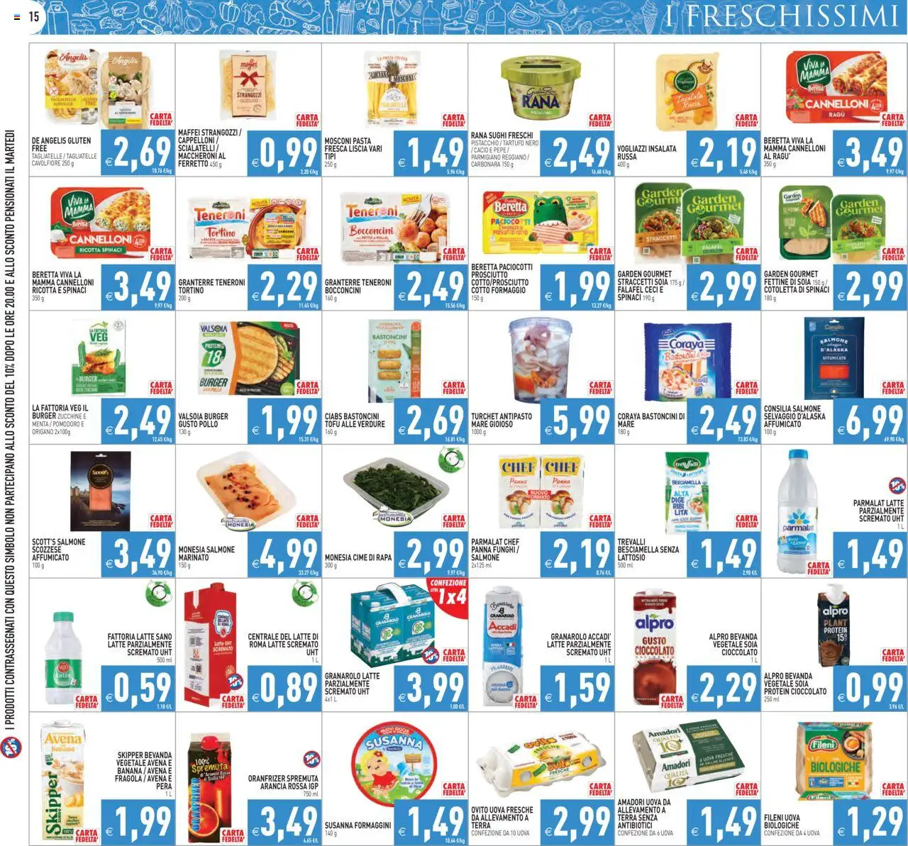 Volantino PIM Supermercati del 13.06.2025 | Pagina: 15 | Prodotti: Cioccolato, Insalata, Pasta, Menta