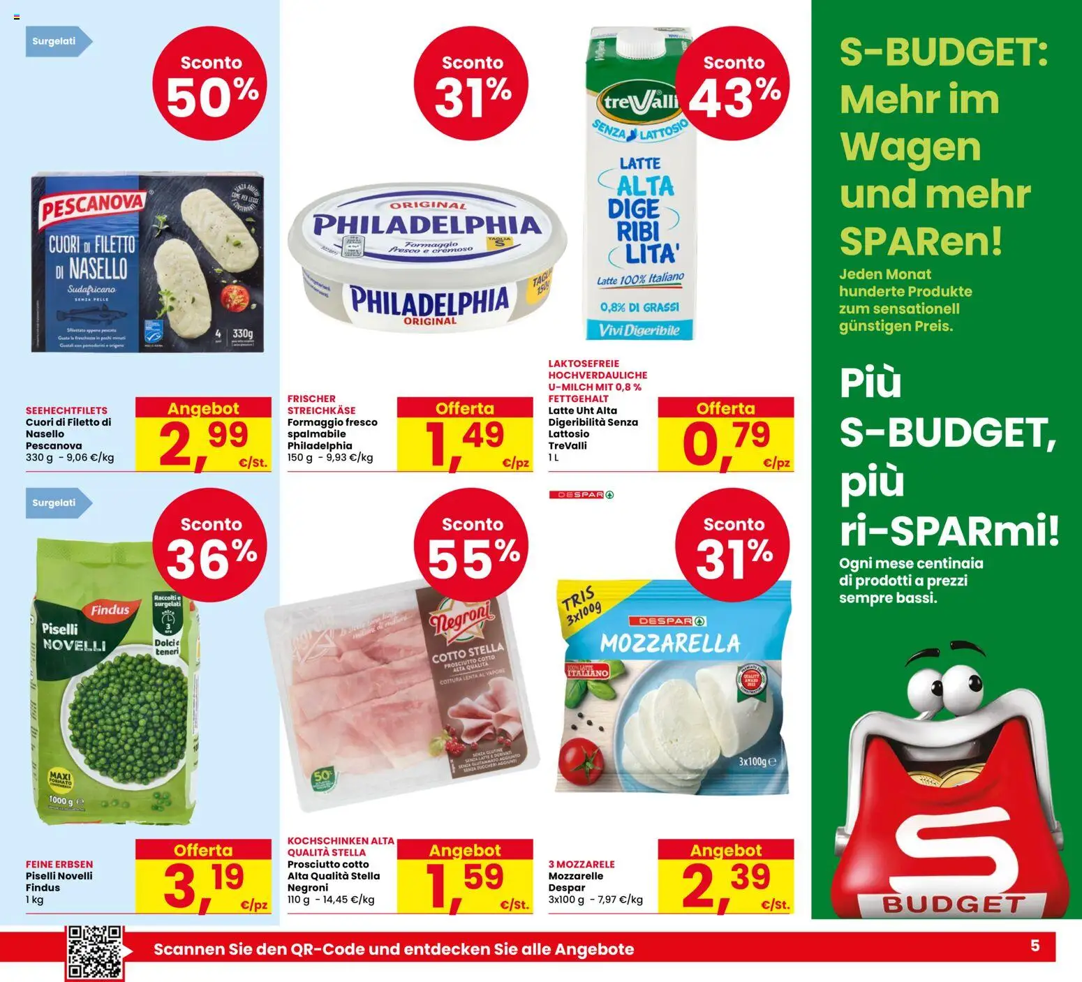 Volantino Despar del 21.04.2026 | Pagina: 5 | Prodotti: Prosciutto Cotto, Mozzarella, Formaggio, Prosciutto