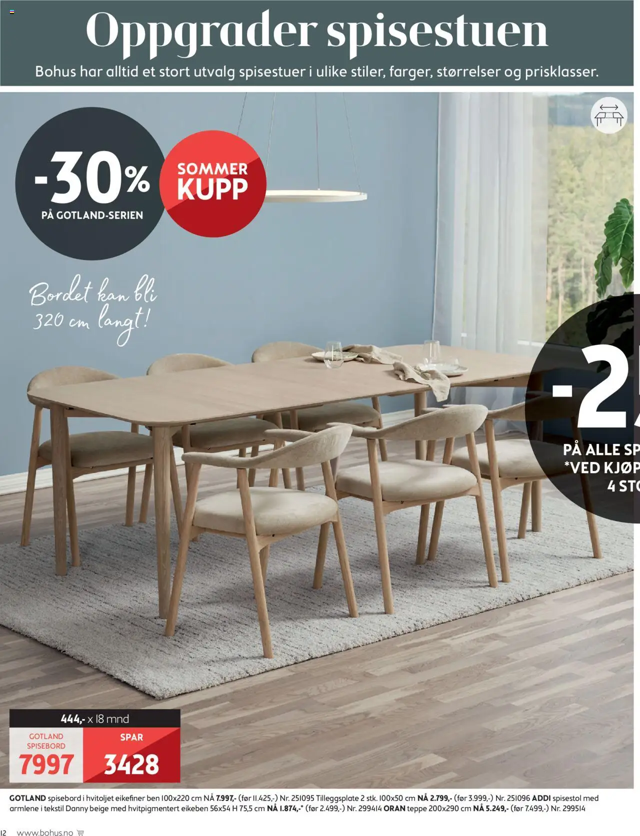  | Side: 12 | Produkter: Spisebord, Spisestol, Teppe