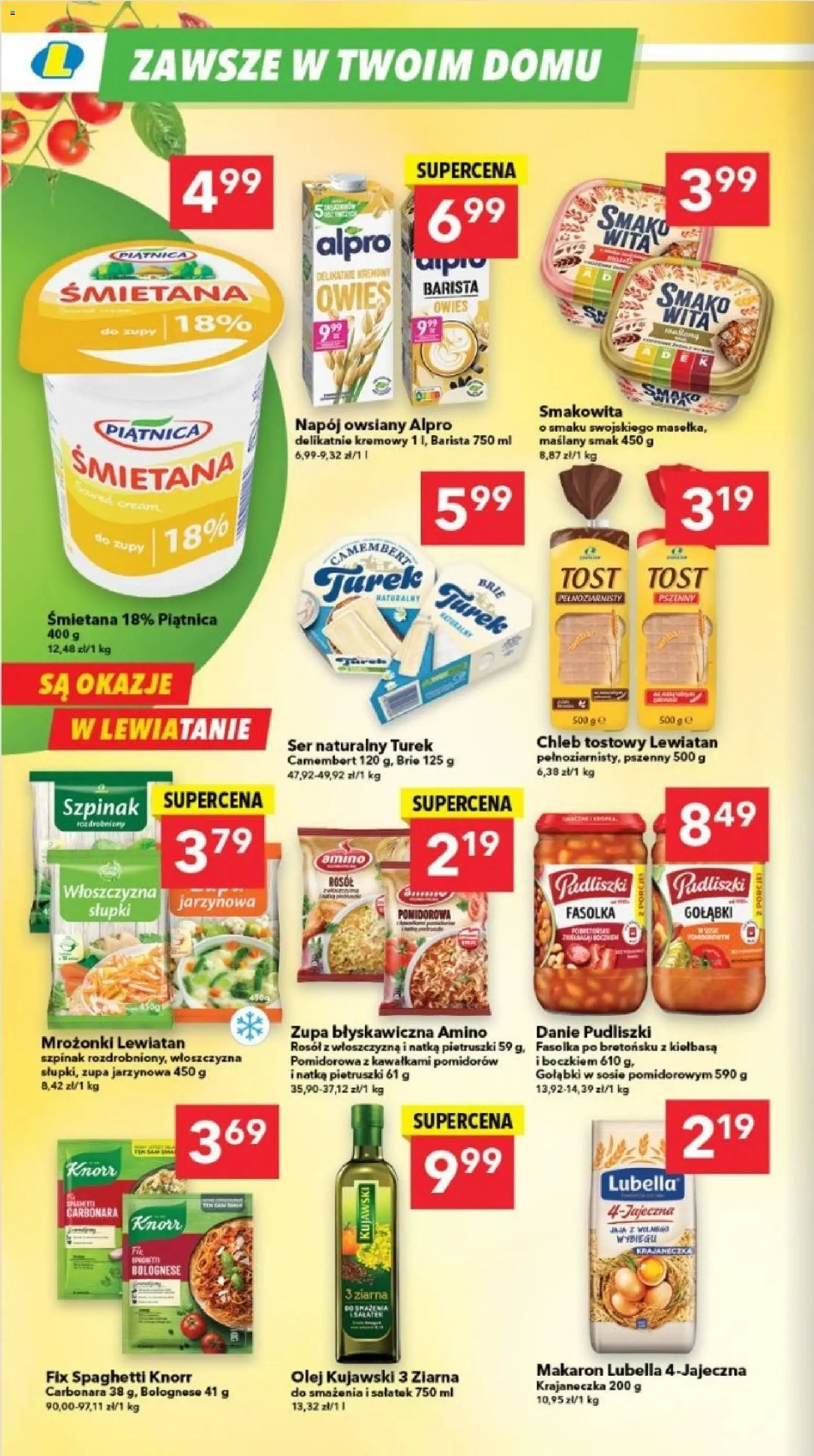 Lewiatan gazetka - Lublin od 06.11.2025 | Strona: 4 | Produkty: Alpro, Szpinak, Zupa, Śmietana