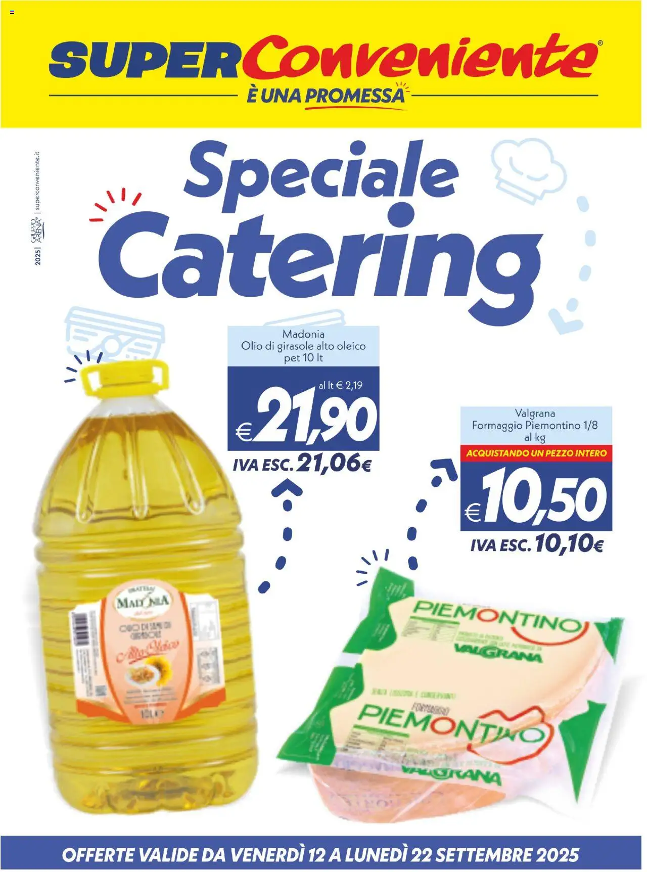 Volantino SuperConveniente del 12.09.2025 | Pagina: 1 | Prodotti: Formaggio, Olio, Olio di girasole