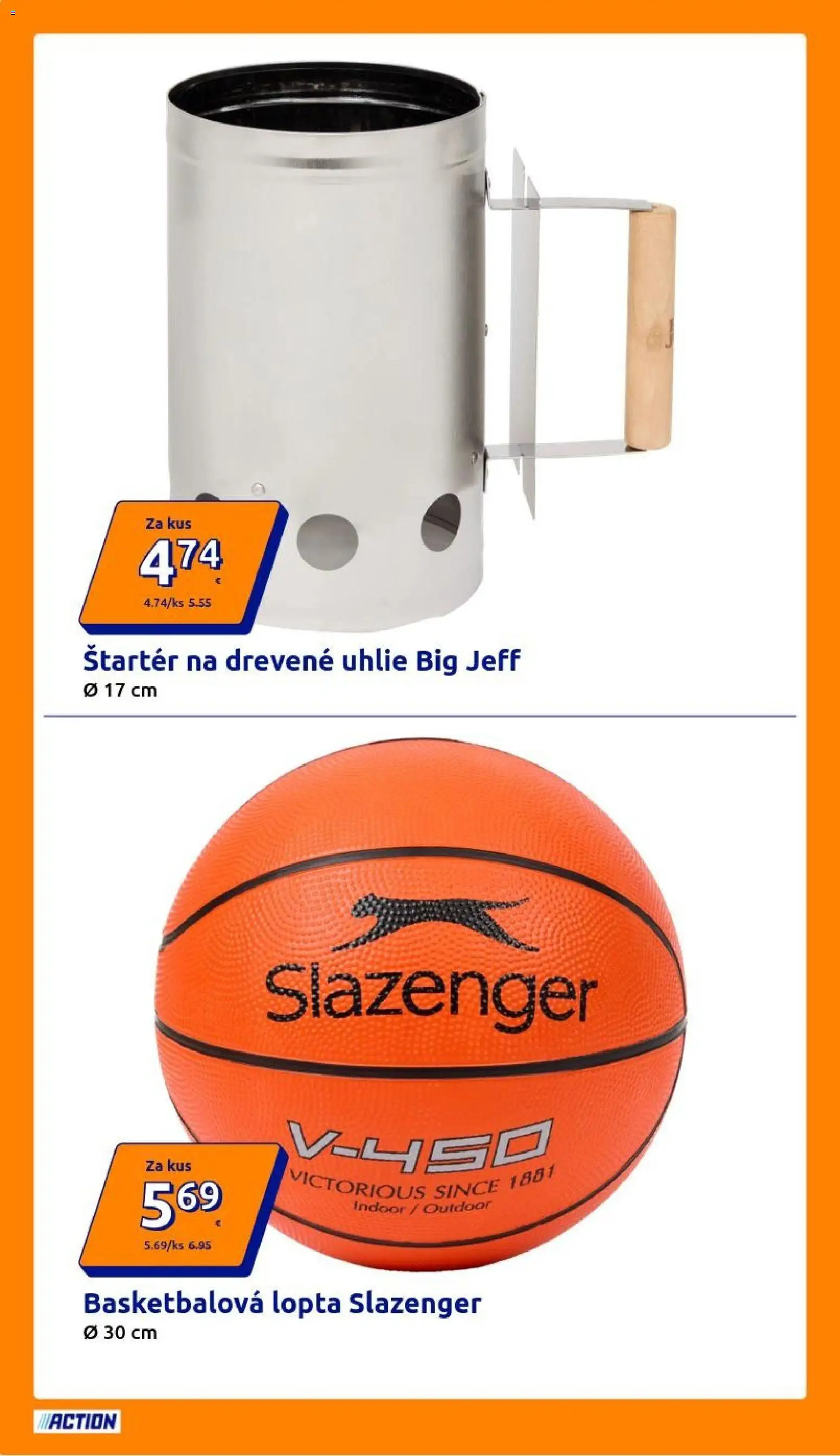 Nové Action akcie – leták je platný od 22.04.2026 | Strana: 20 | Produkty: Lopta, Drevené uhlie