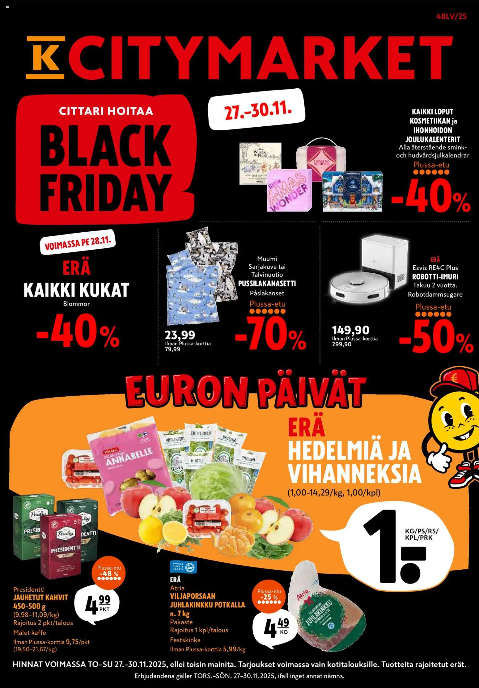 K-Citymarket tarjoukset – voimassa 27.11.2025 alkaen | Sivu: 1 | Tuotteet: Pussilakanasetti