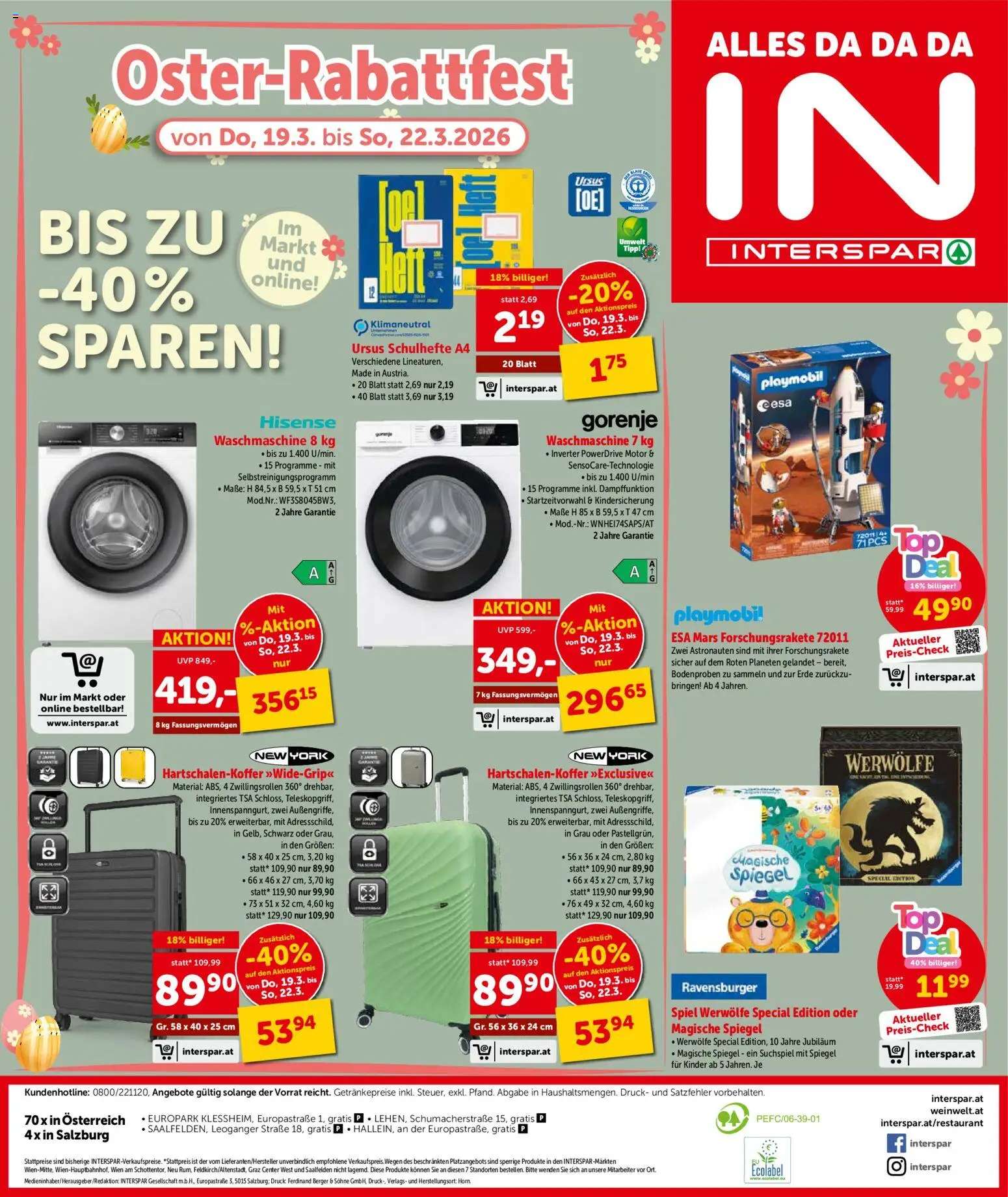 Interspar Flugblatt - Salzburg gültig ab 17.03.2026 | Seite: 16 | Produkte: Spiel, Waschmaschine, Spiegel