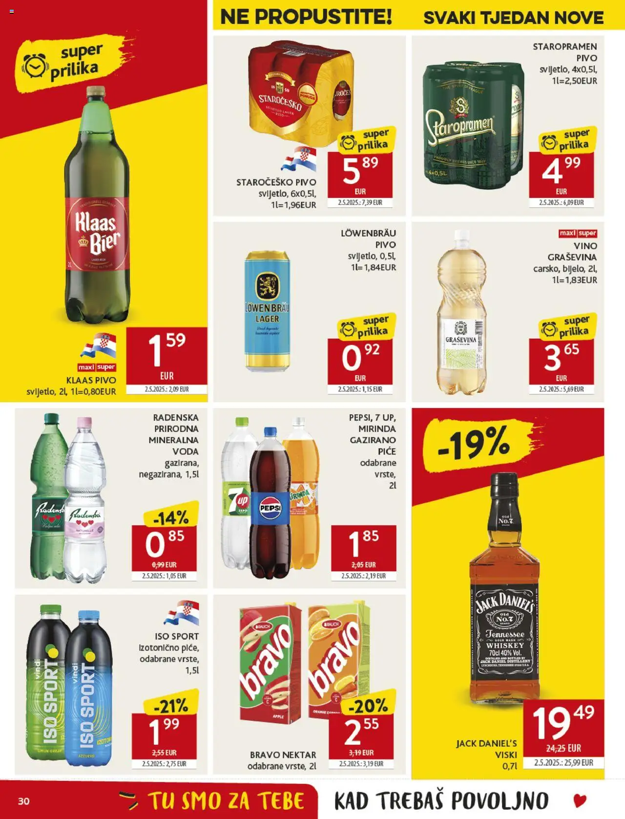 Konzum katalog | vrijedi od 08.10.2025 | Stranica: 30 | Proizvodi: Mineralna voda, Vino, Pivo, Voda