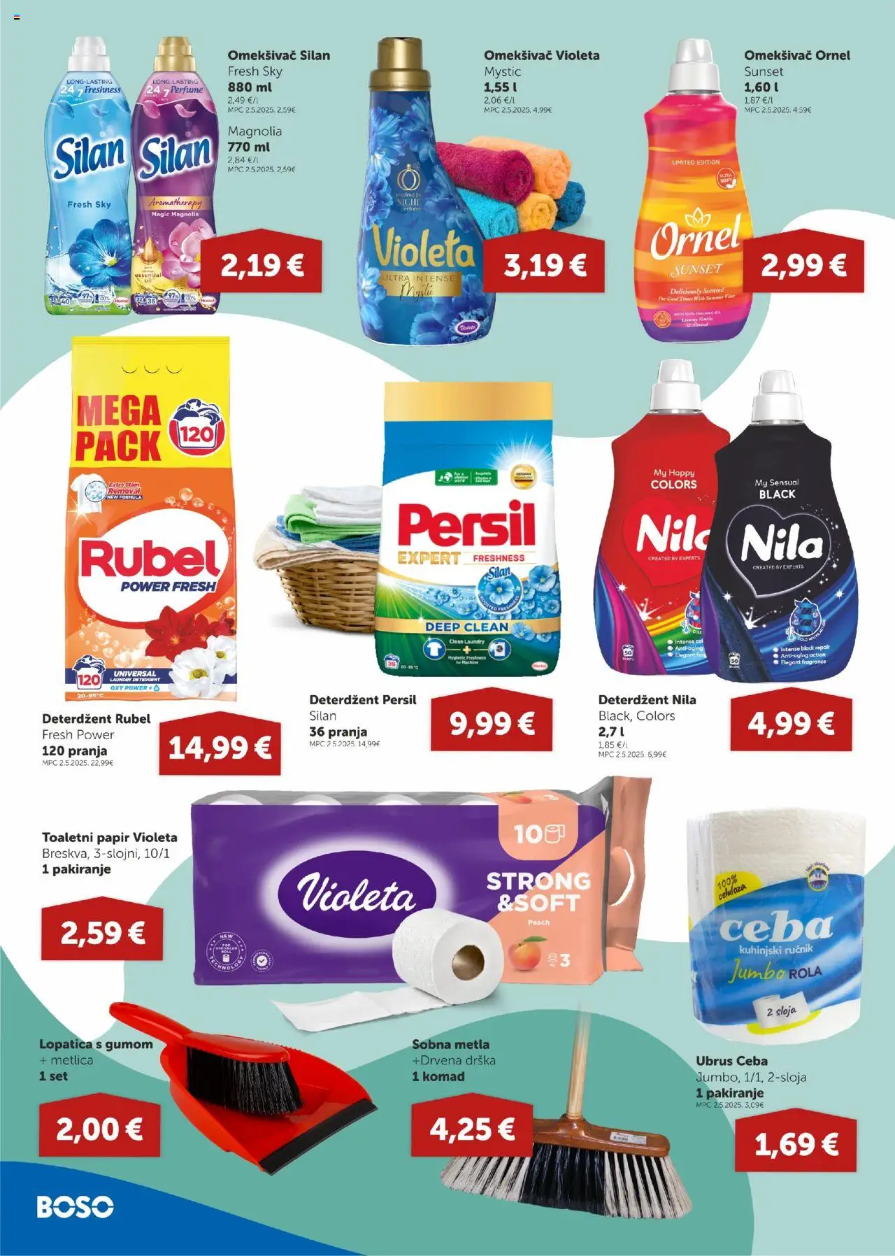 Boso katalog | vrijedi od 14.08.2025 | Stranica: 12 | Proizvodi: Rubel, Metla, Toaletni papir, Nila