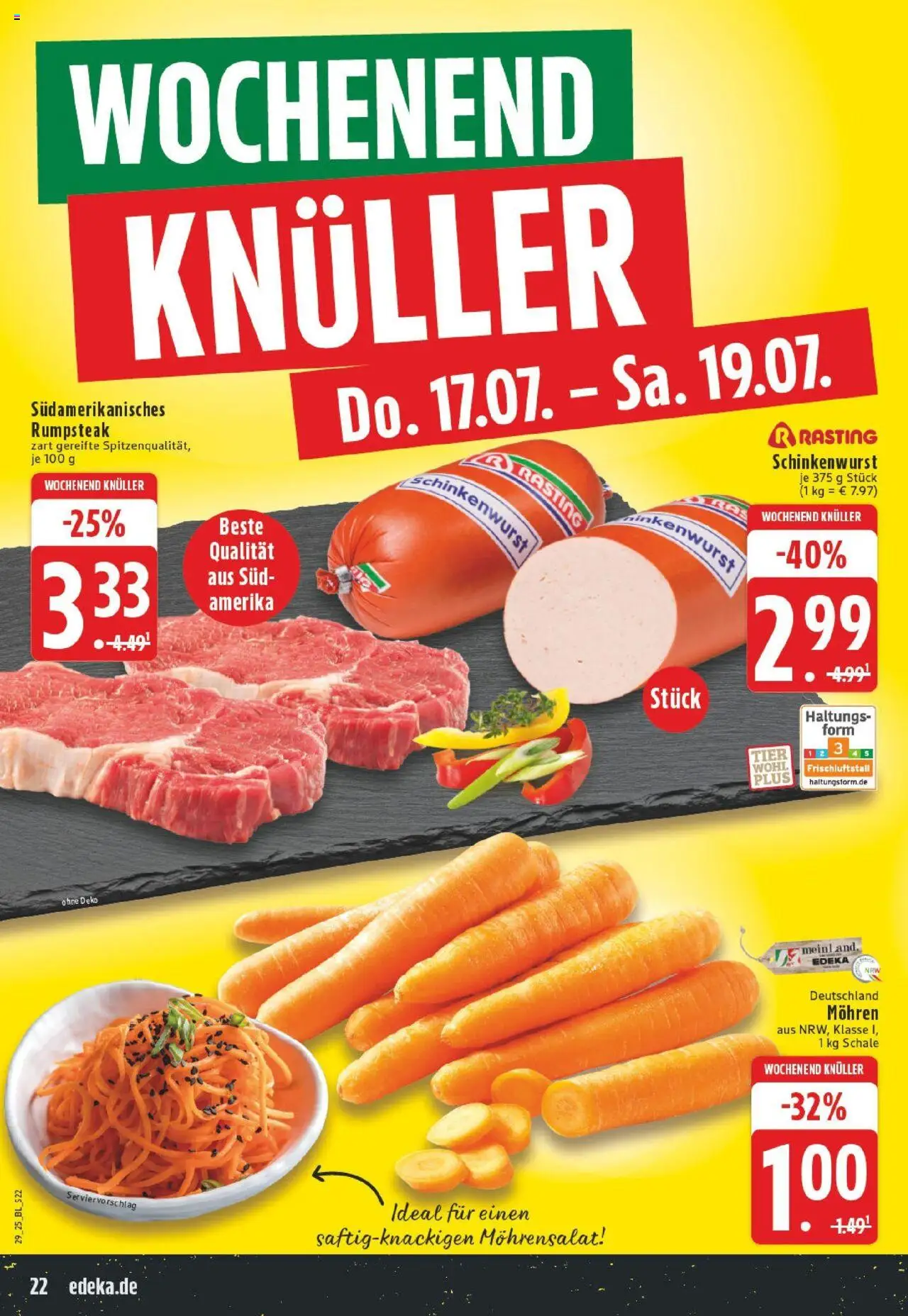 Edeka prospekt Versmold	 - gültig ab dem 13.07.2025 | Seite: 22 | Produkte: Rumpsteak, Mohren, Steak