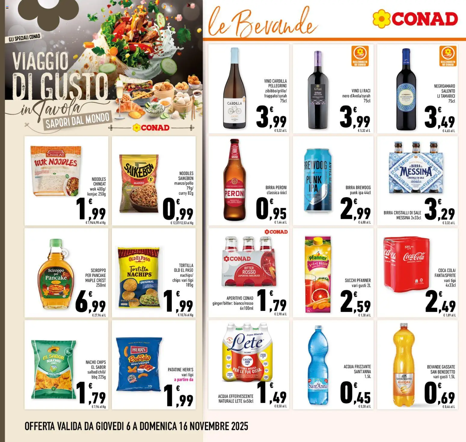 Volantino Conad del 06.11.2025 | Pagina: 14 | Prodotti: Acqua, Sale, Coca Cola, Aperitivo