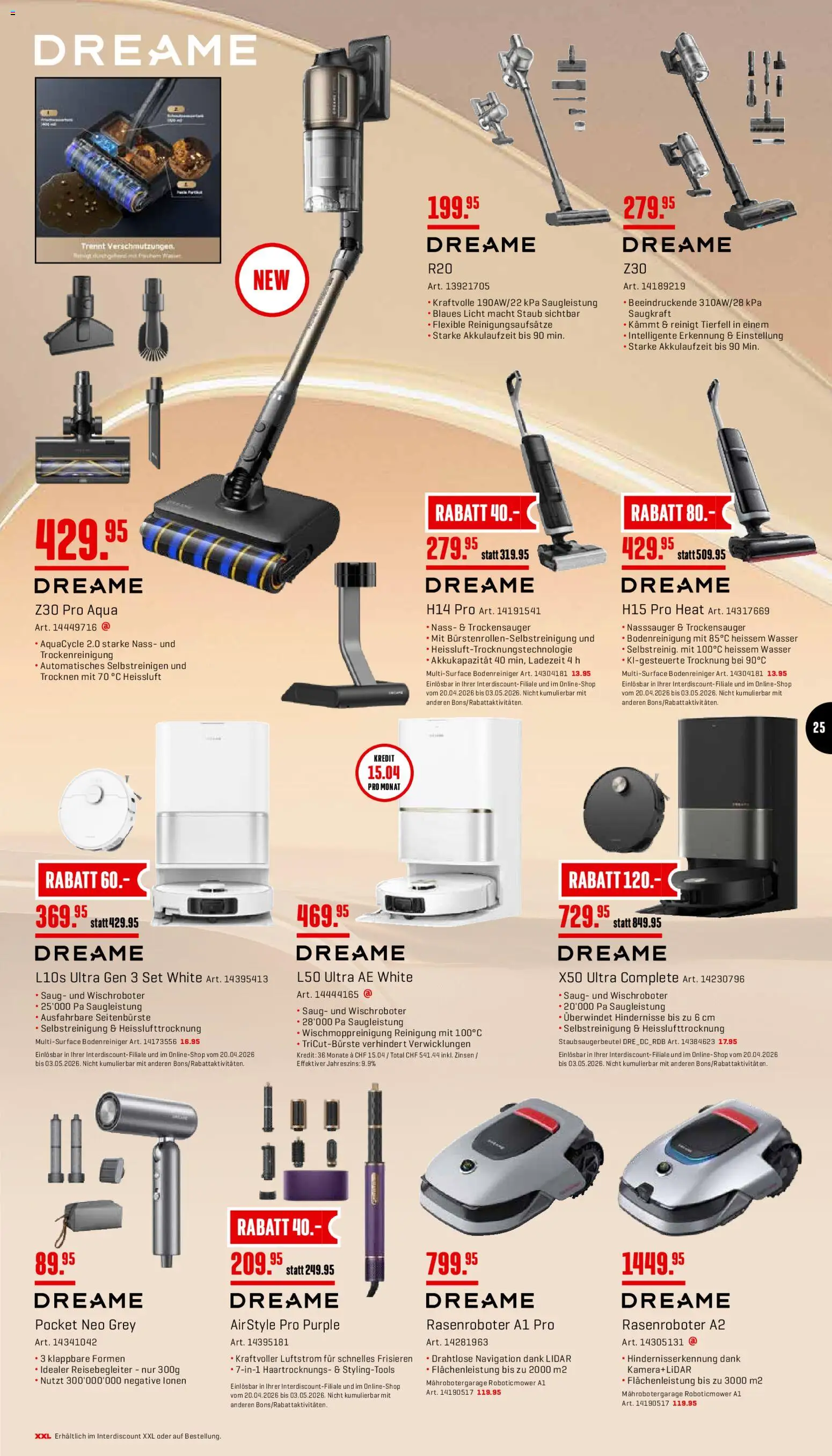 Interdiscount aktionen – gültig ab 20.04.2026 | Seite: 25 | Produkte: Navigation, Wasser