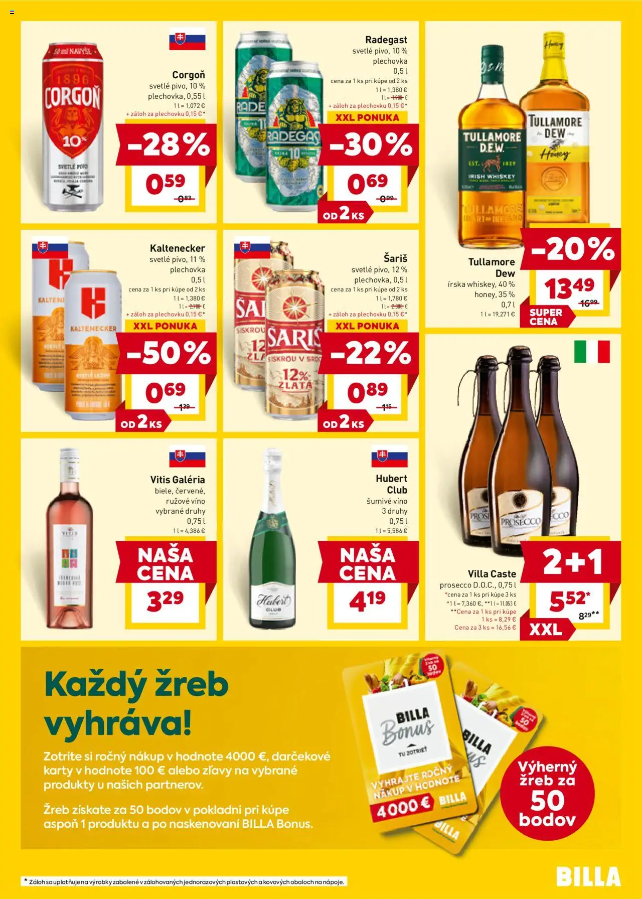 Nové Billa akcie – leták je platný od 22.10.2025 | Strana: 17 | Produkty: Víno, Prosecco, Rúžové víno, Šumivé víno
