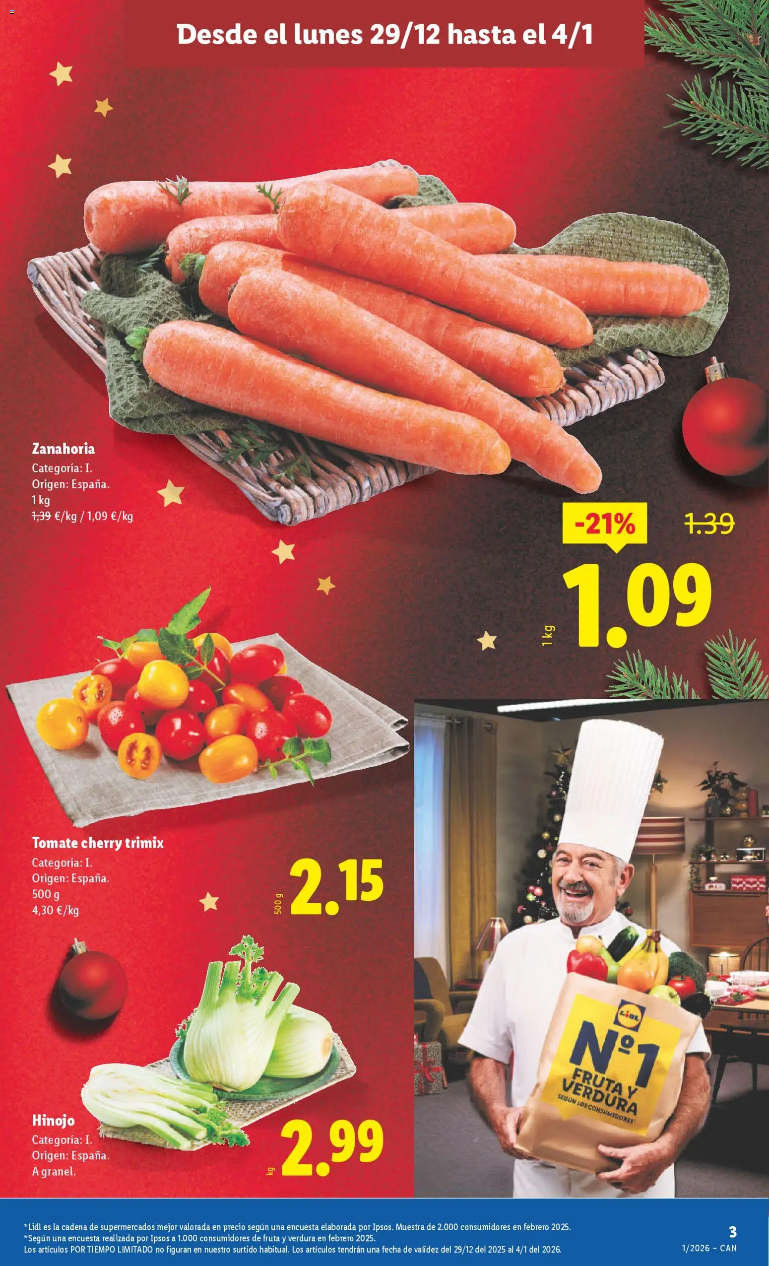 Lidl - Canarias │ válido desde el 29.12.2025 | Página: 3 | Productos: Zanahoria