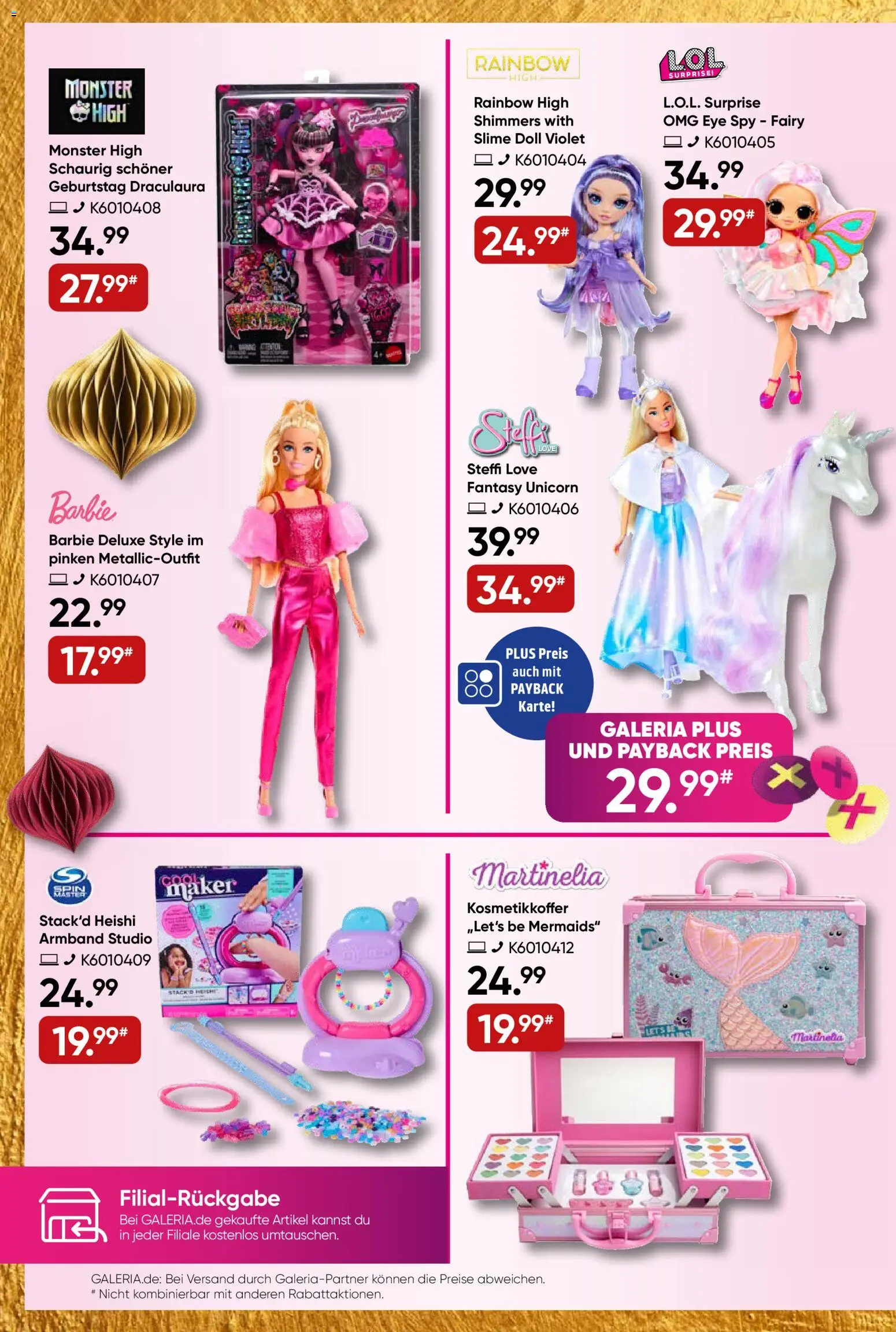 Galeria Karstadt Kaufhof Prospekt 	 – gültig ab 03.12.2025 | Seite: 50 | Produkte: Monster